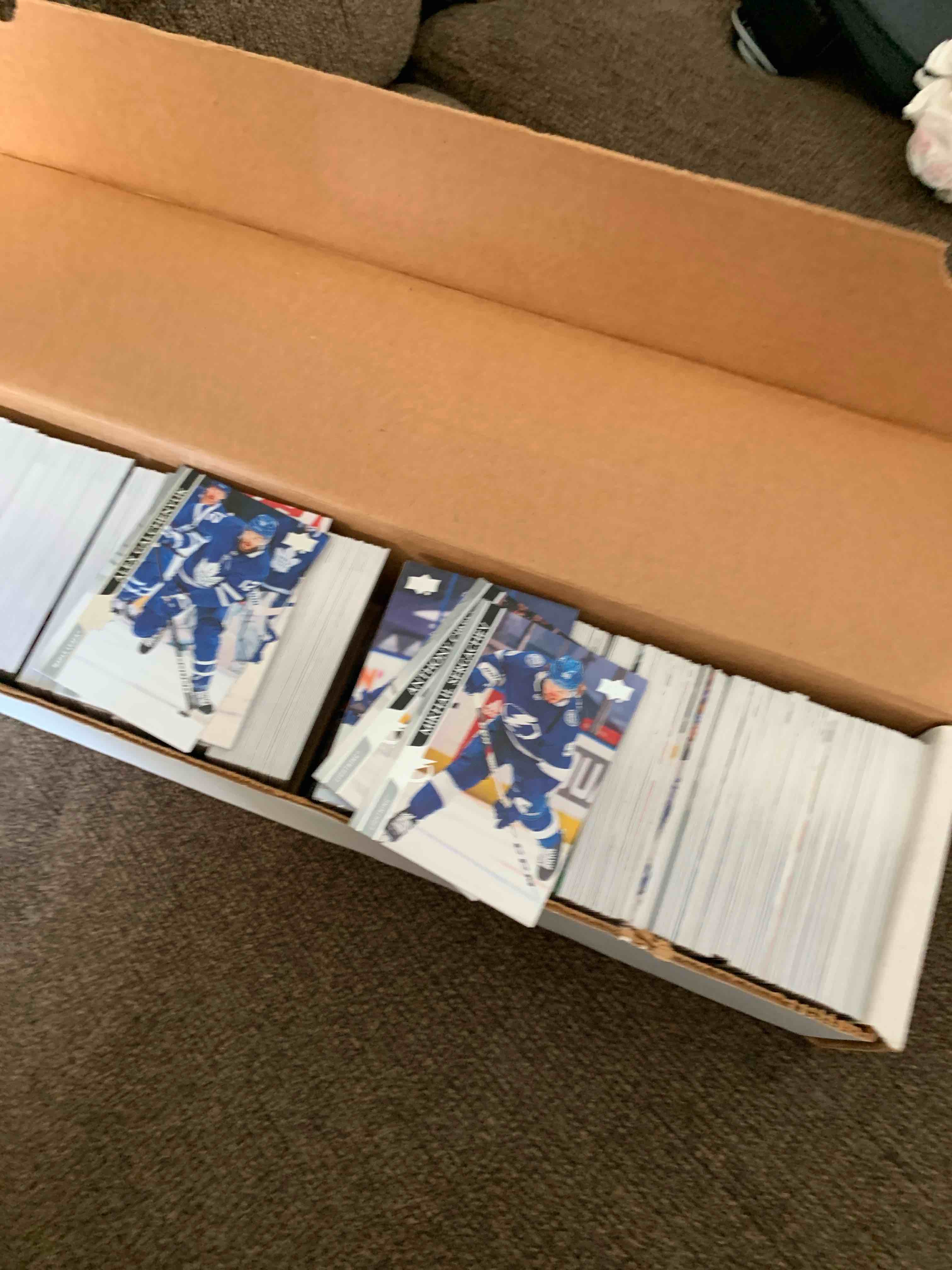 Box of 2001 Upper Deck Hockey Cards 