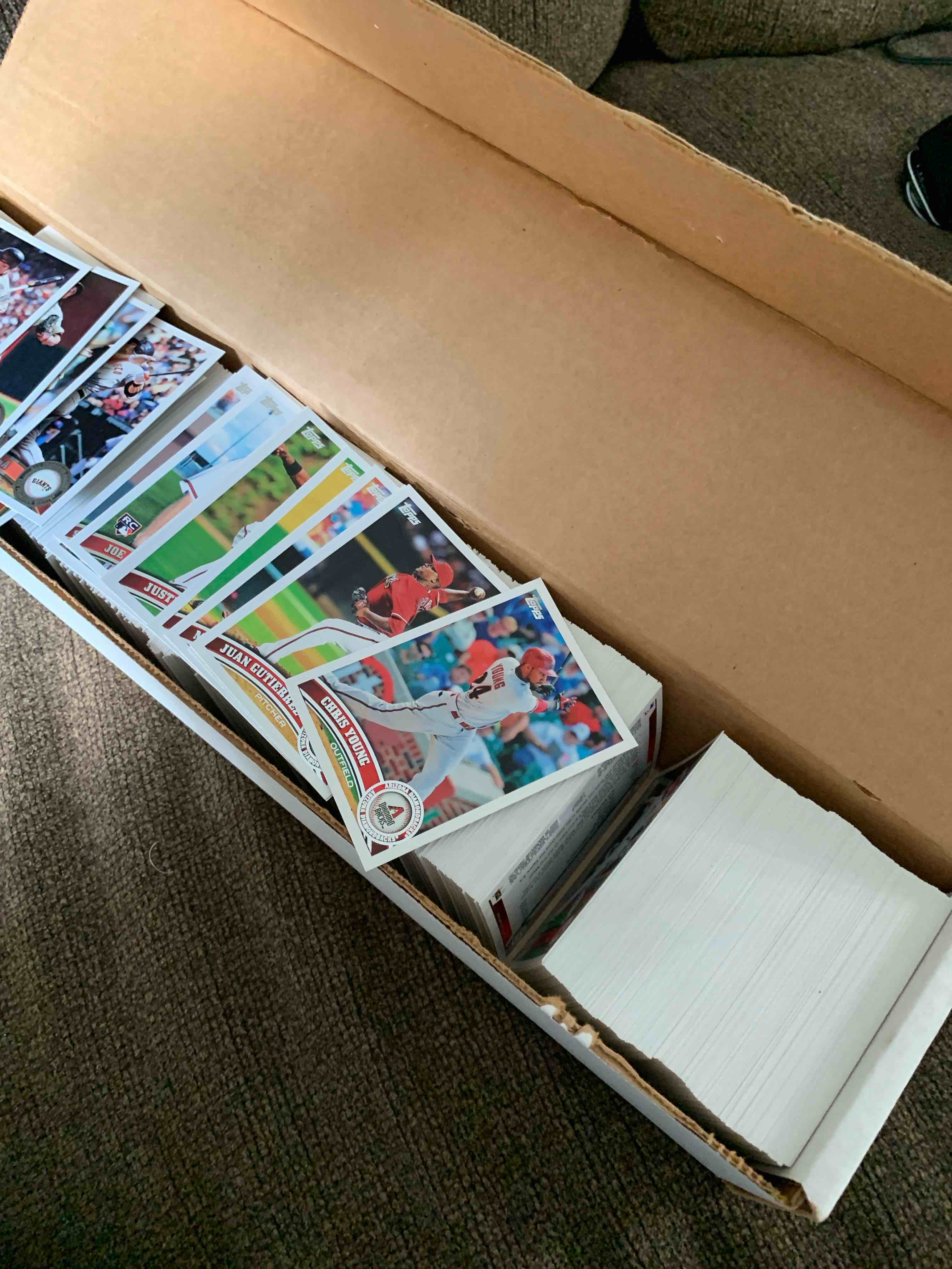 Box of 2011 Topps Baseball Cards 