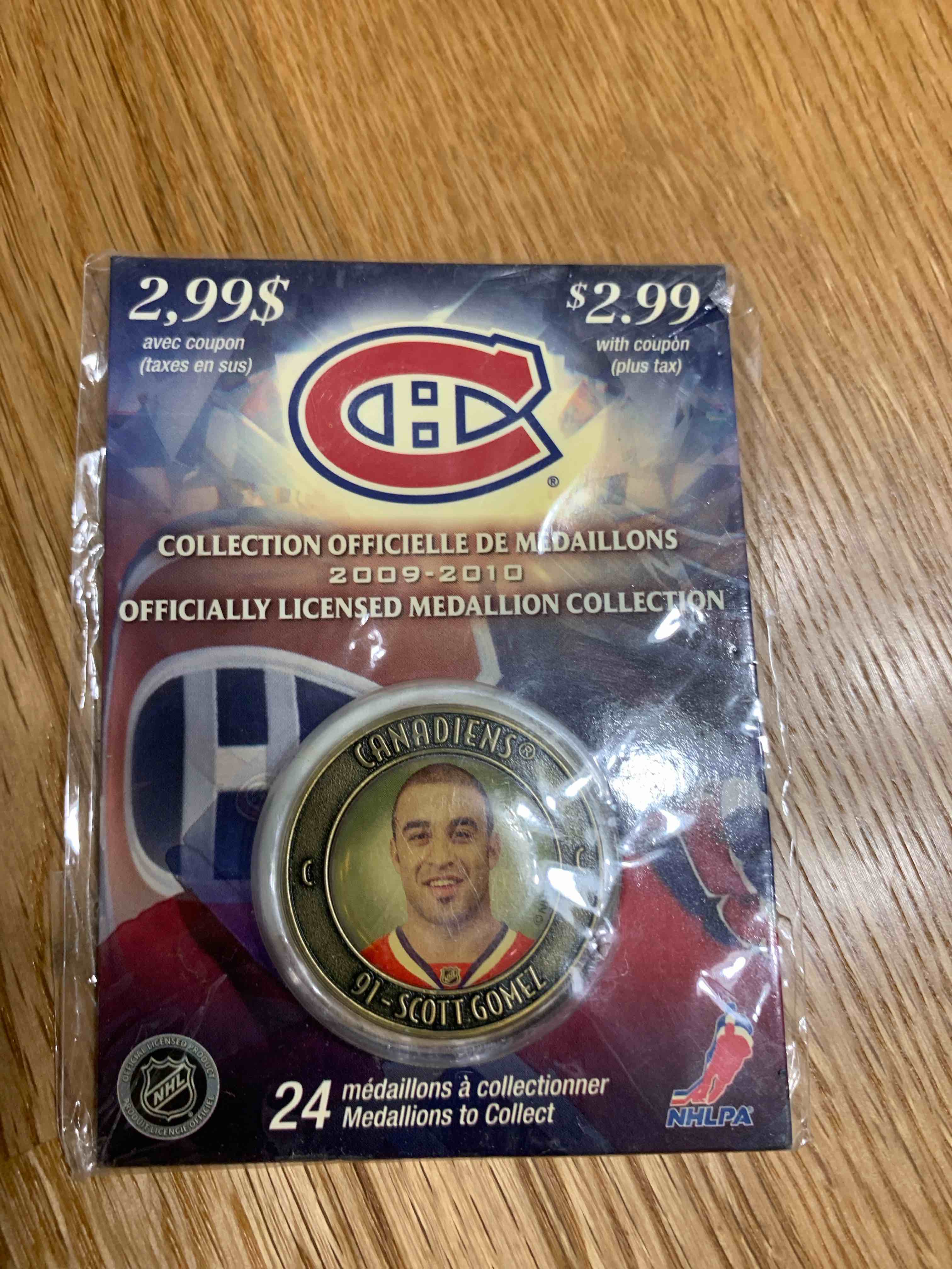 2009-2010 NHL Medallions, Scott Gomez, Lot of 10 pcs. 
