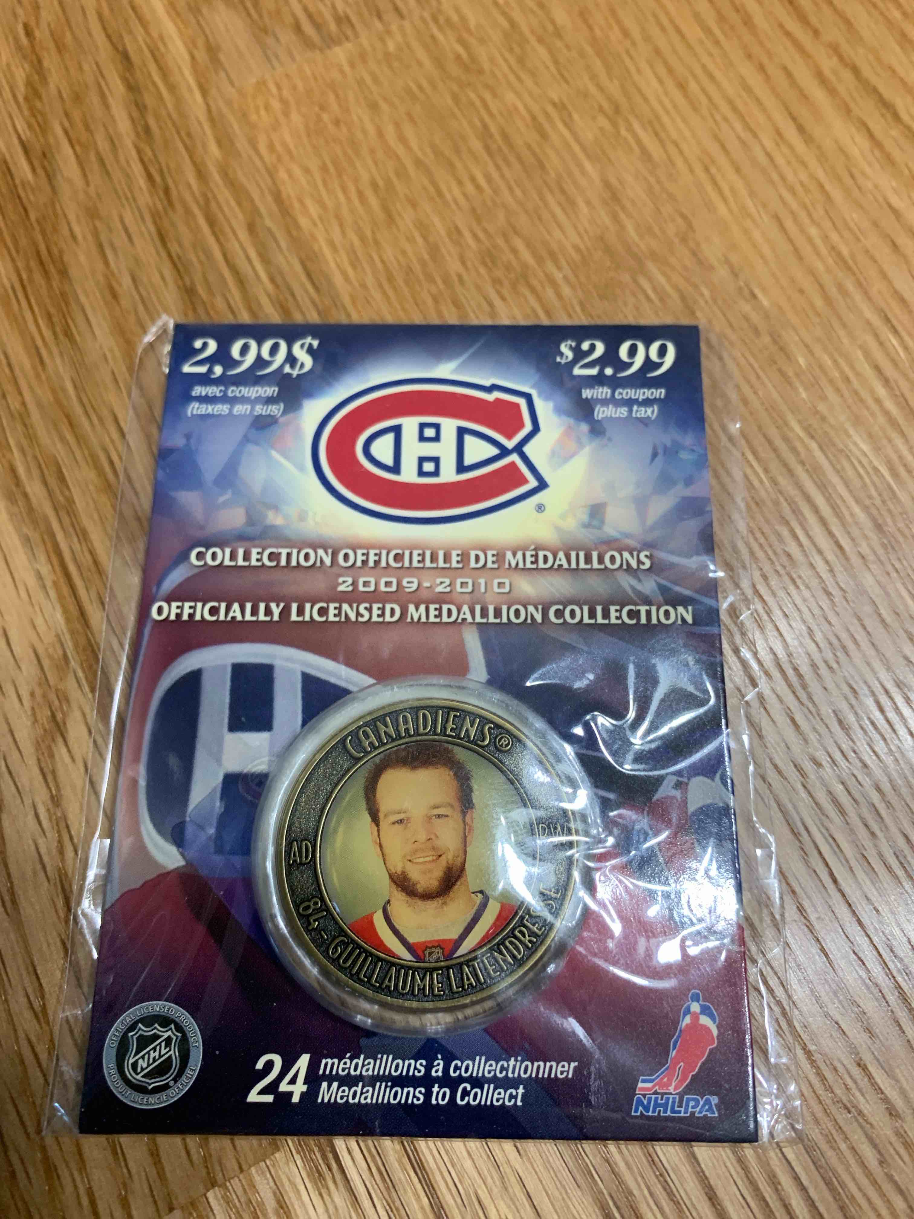 2009-2010 NHL Medallion, Guillaume Latendresse, Lot of 10 Pieces