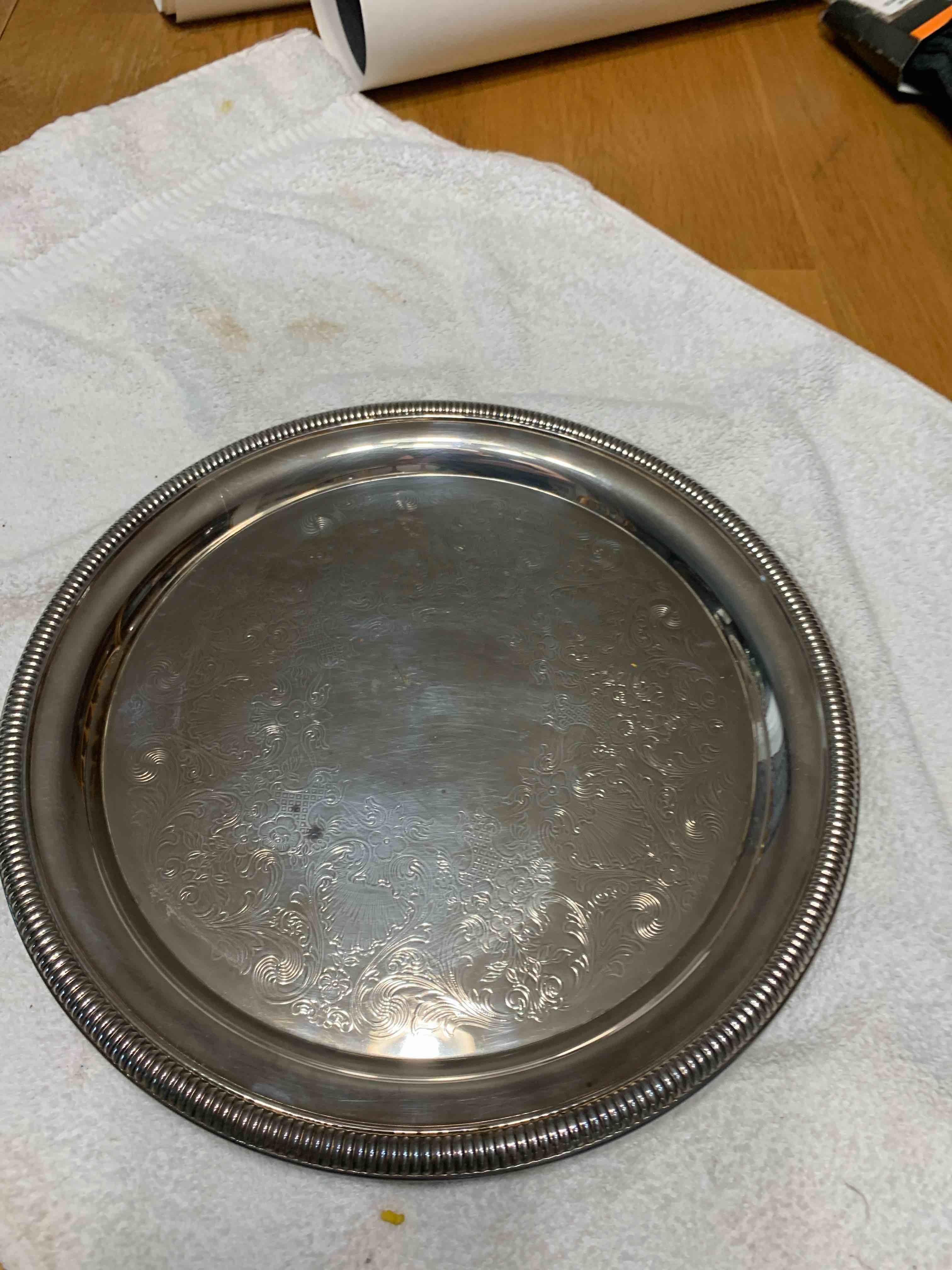 Silver Tone  10” Serving Tray