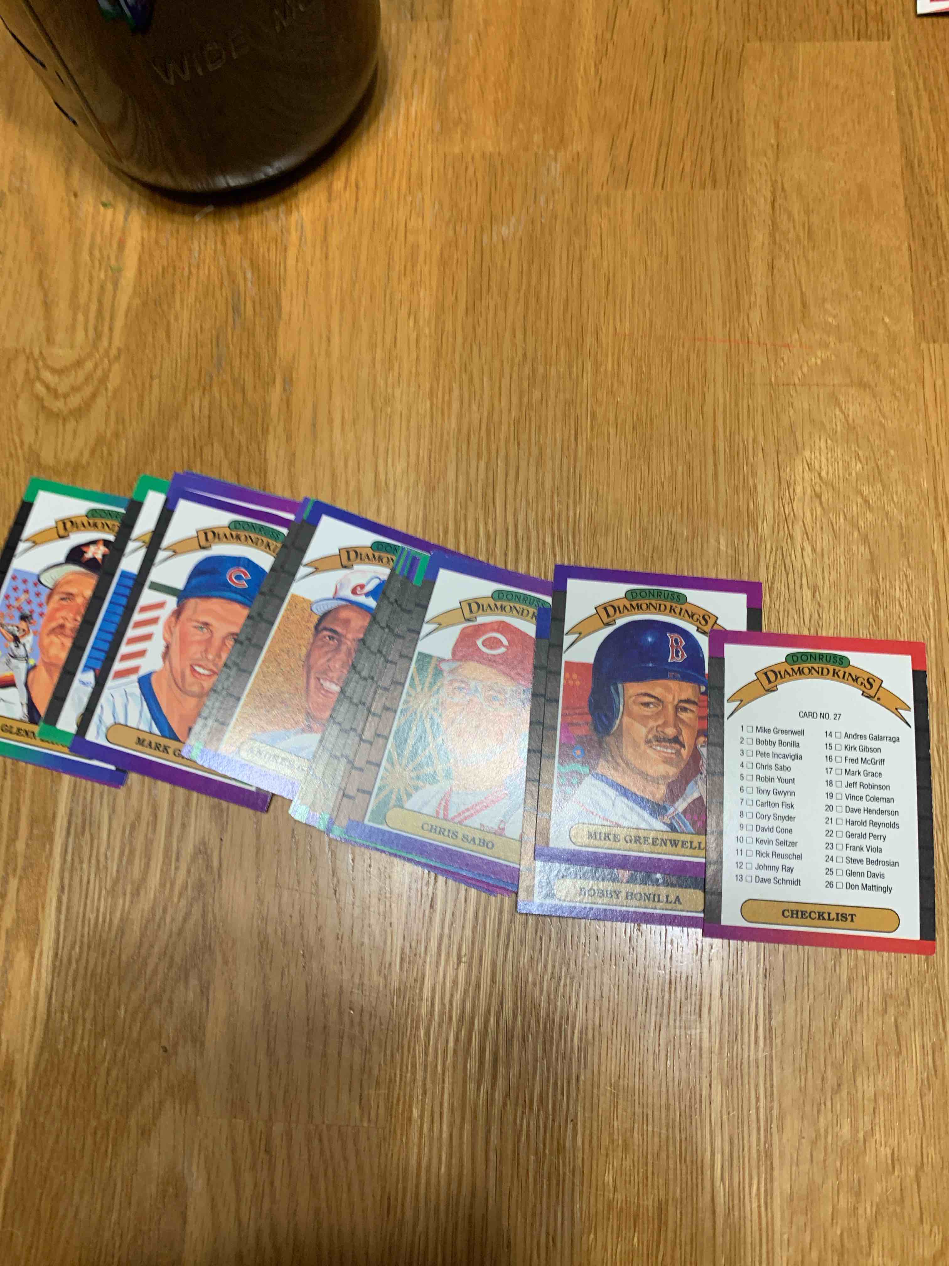 Complete Set of 1988 Donruss Diamond Kings, 27 cards 