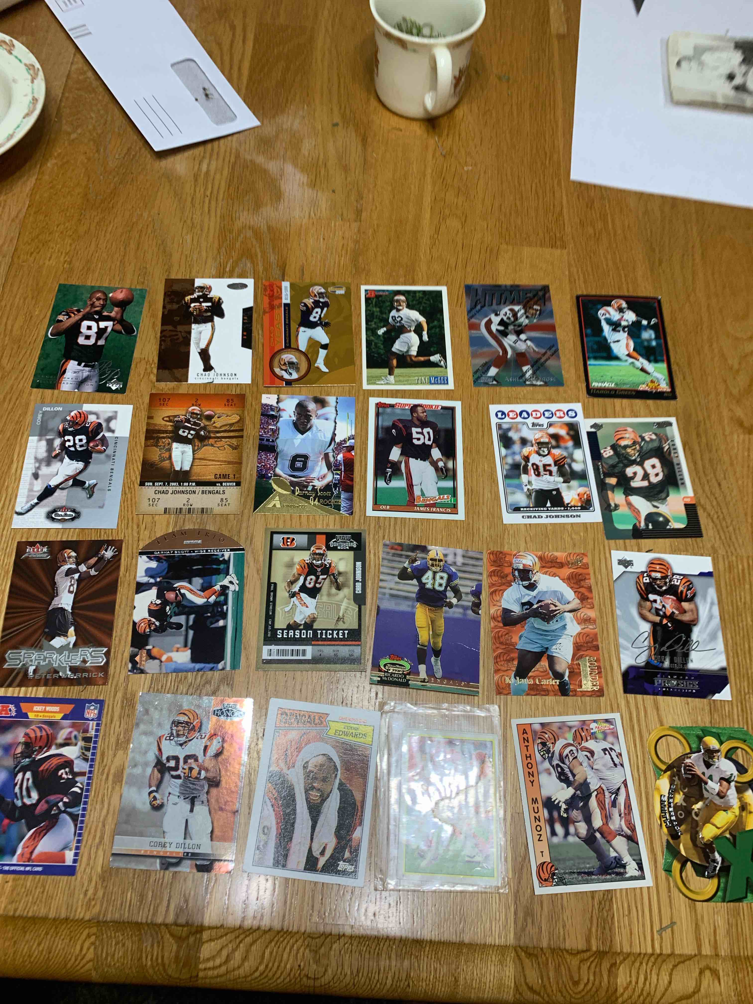 Lot of 25 Cincinnati Bengals Cards, Rookies and Stars 