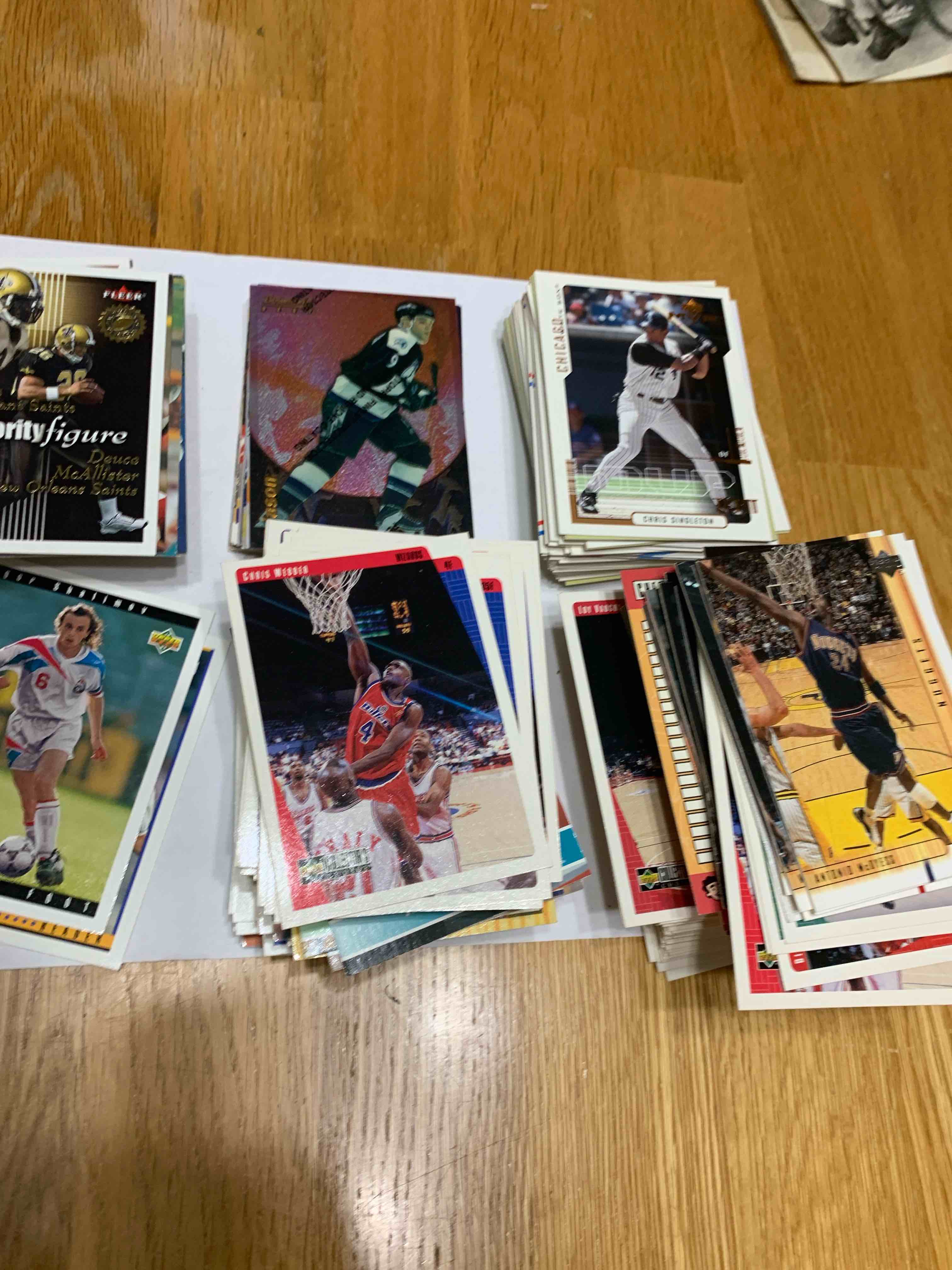 Lot of 300 Mixed Sports Cards