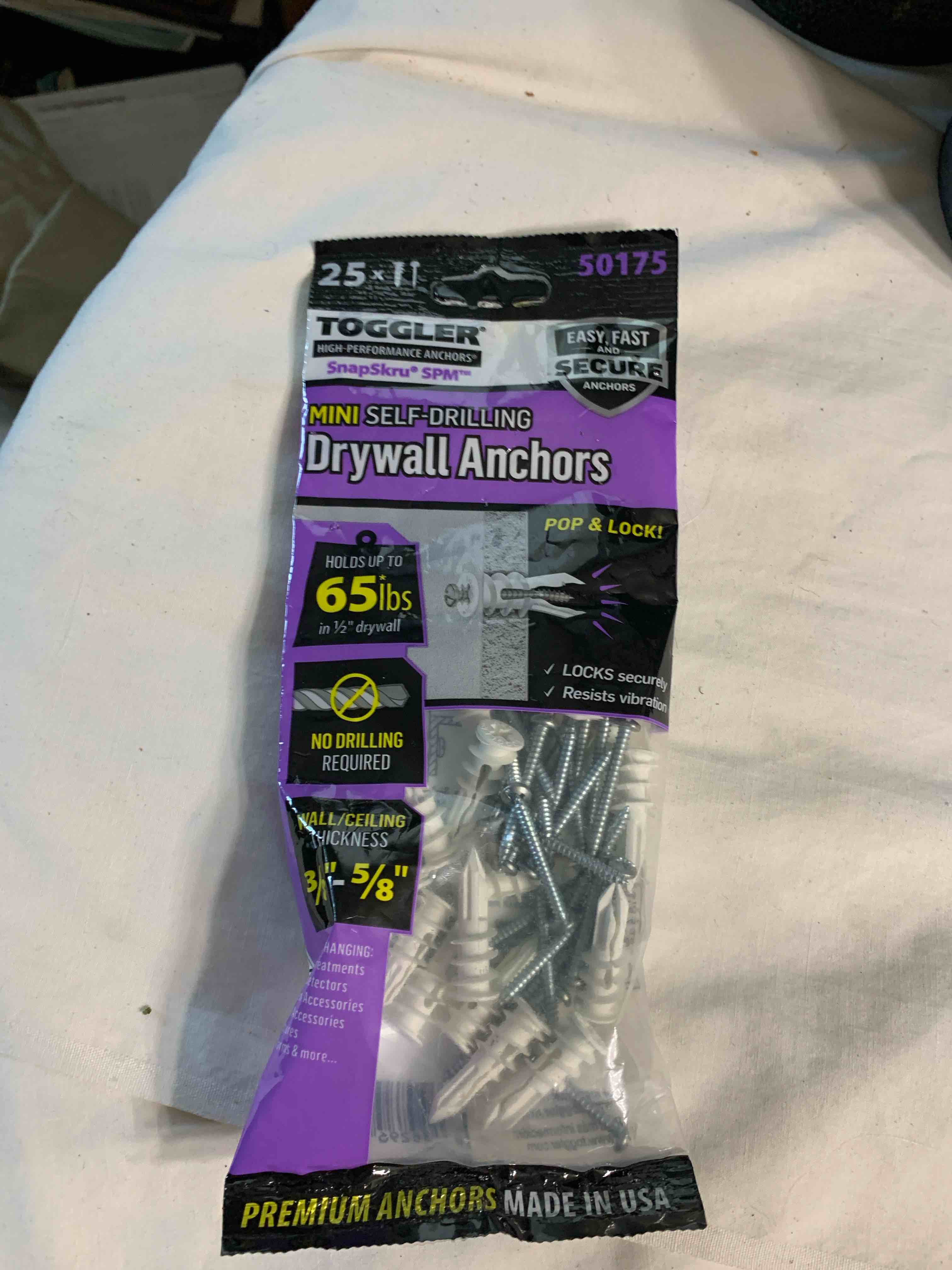 Drywall Anchors, Self-drilling 