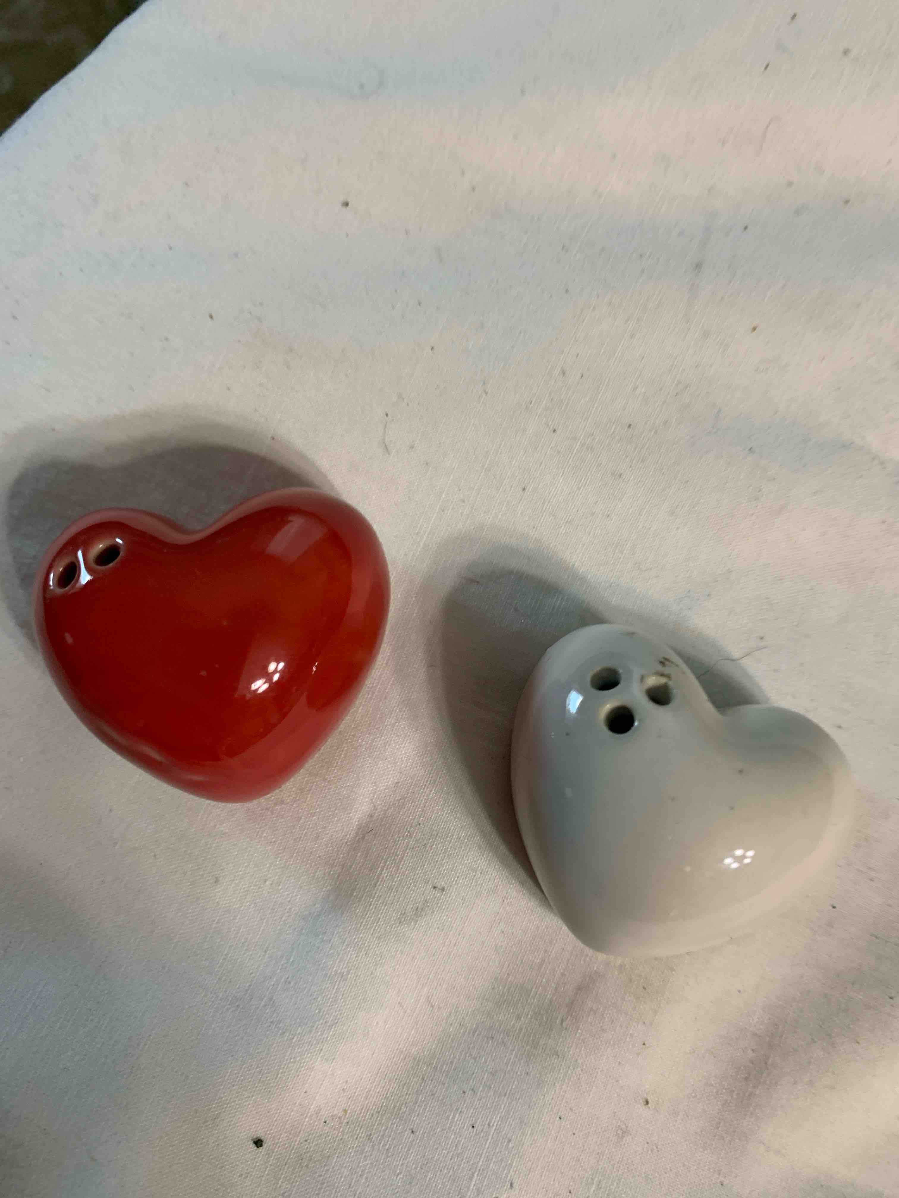 Heart Shaped Salt and Pepper Shakers 