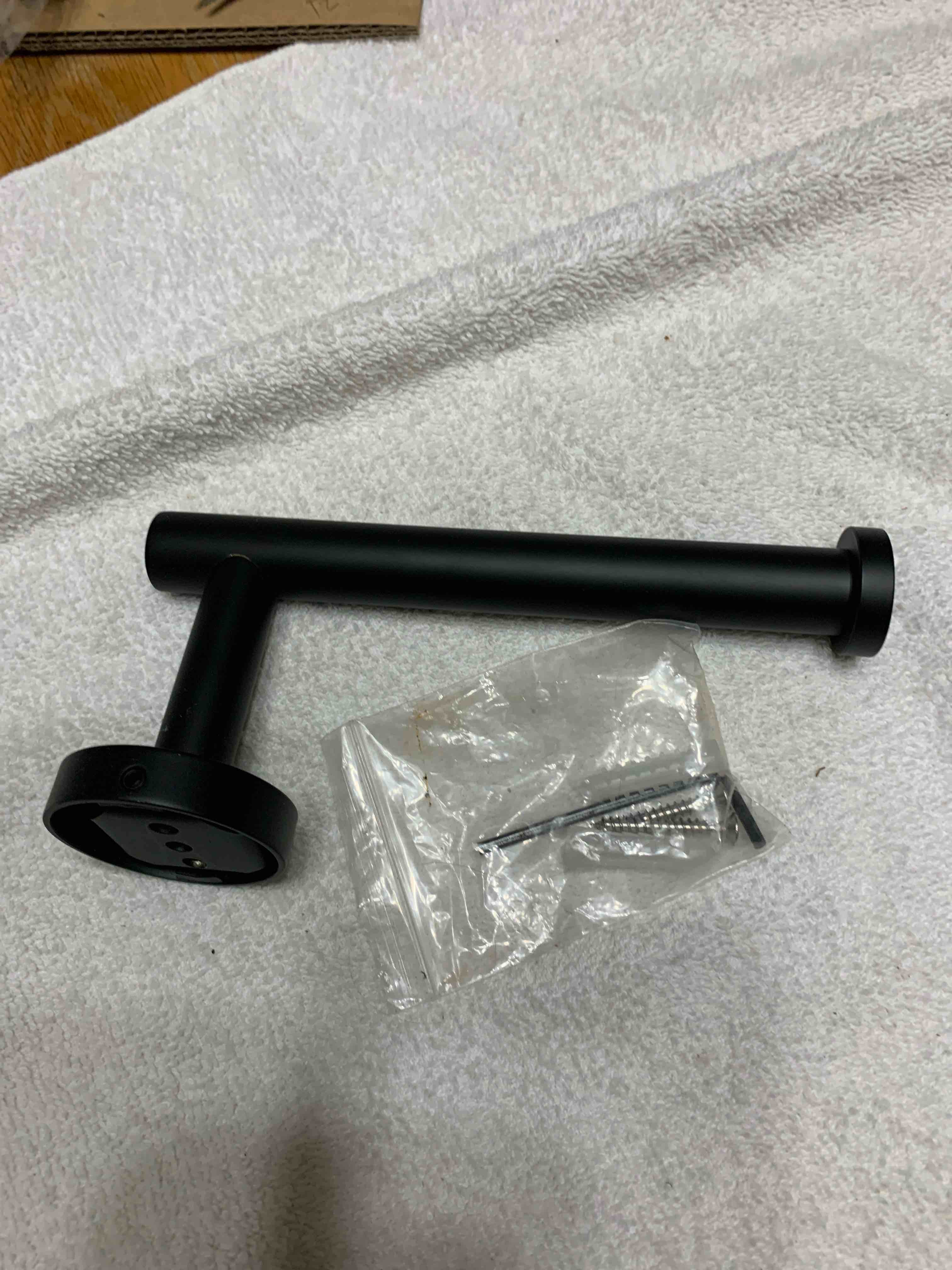 black toilet paper holder 
