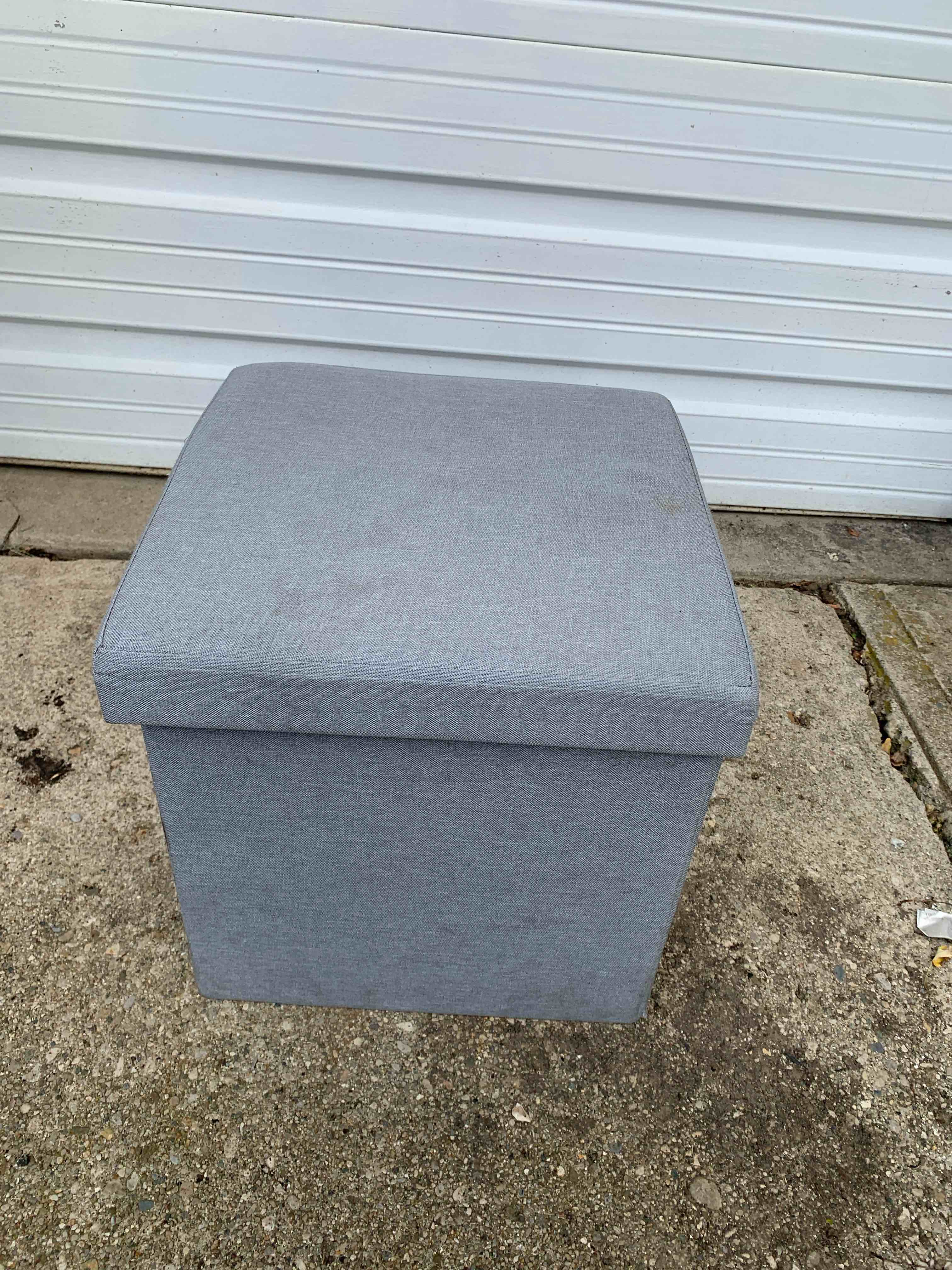 Gray Collapsable Storage Cube, 14” X 14” X 14”