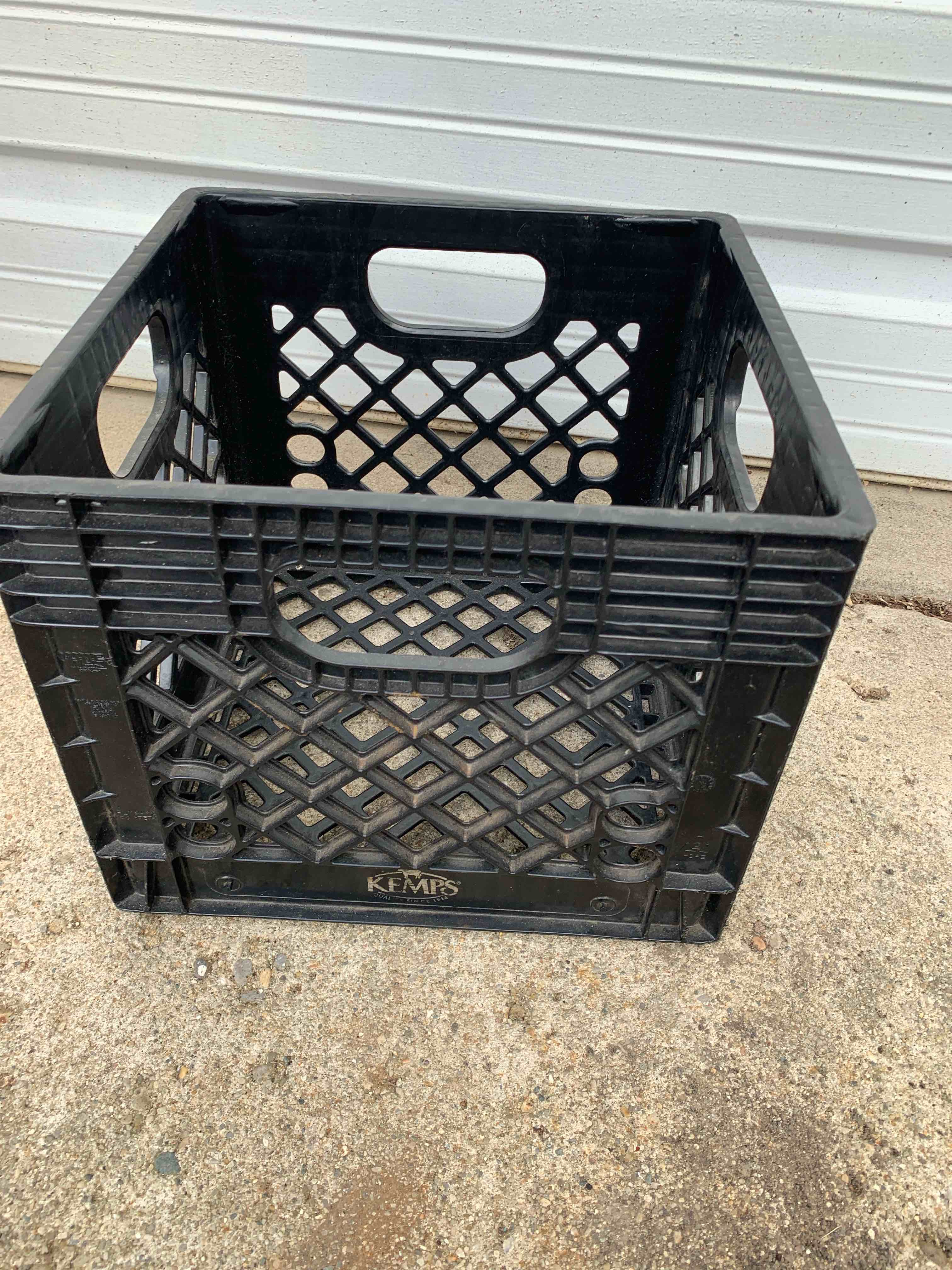 Black Plastic Crate 