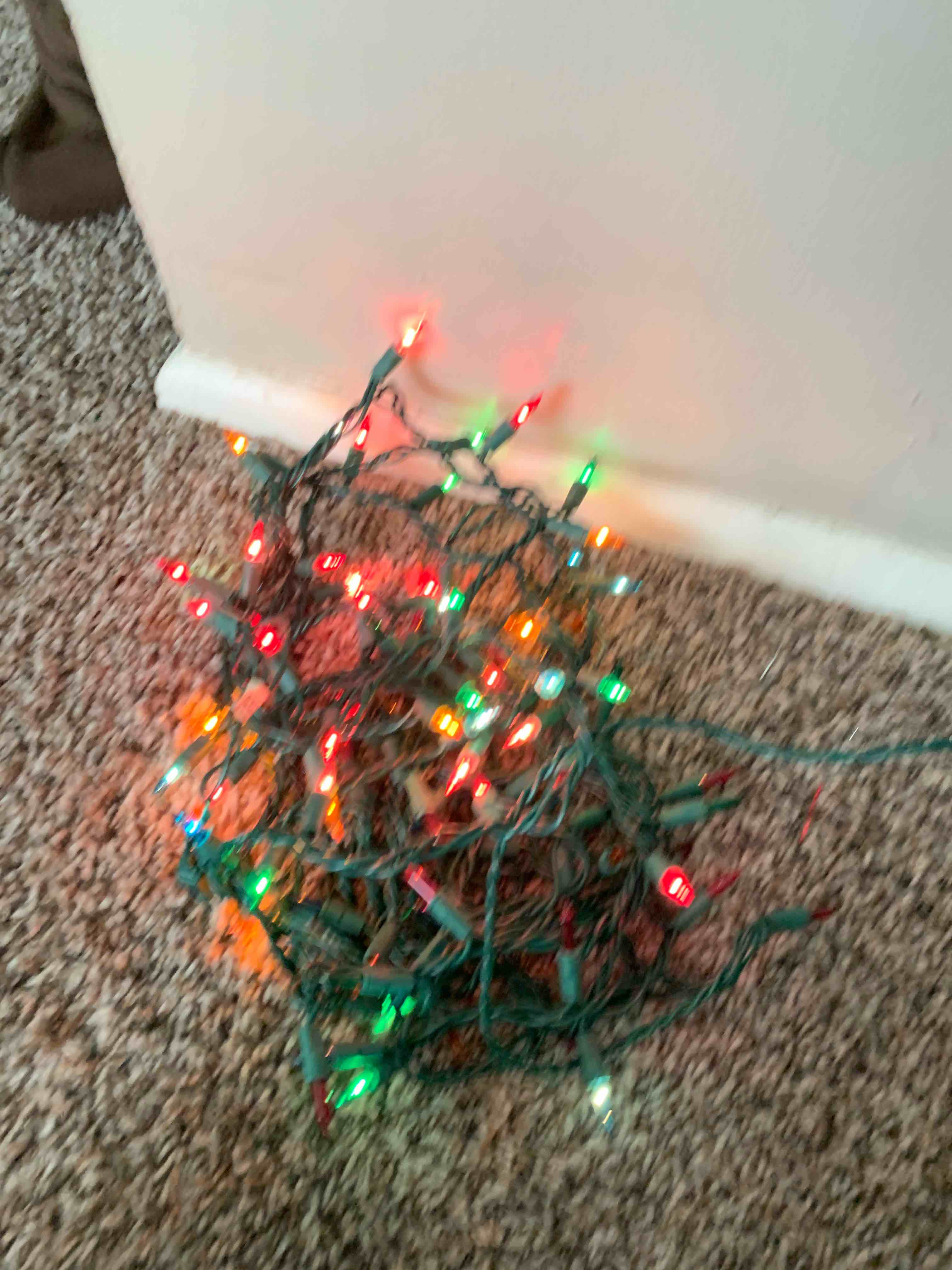 String of Colored Christmas Lights 