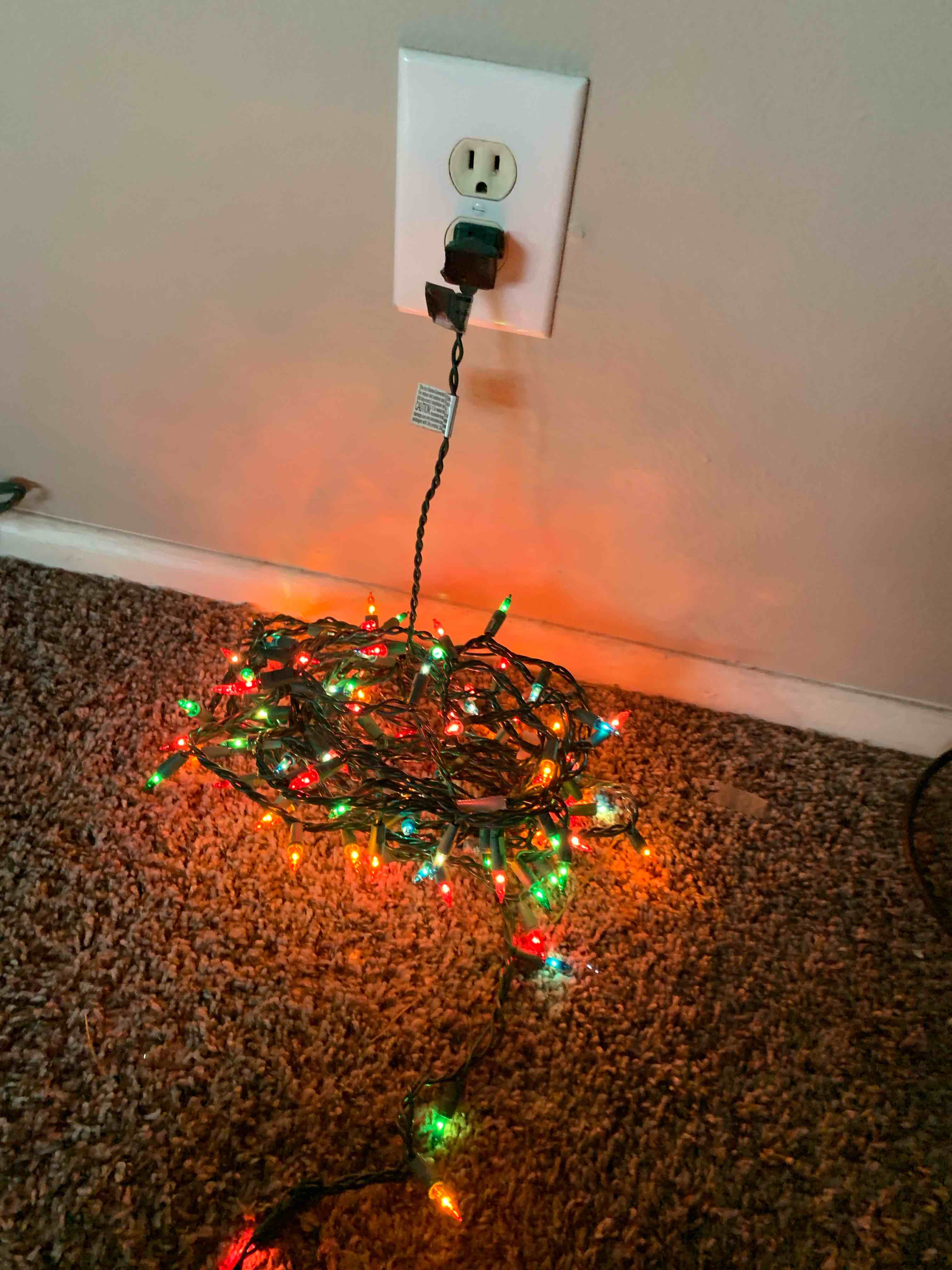 String of Colored Christmas Lights