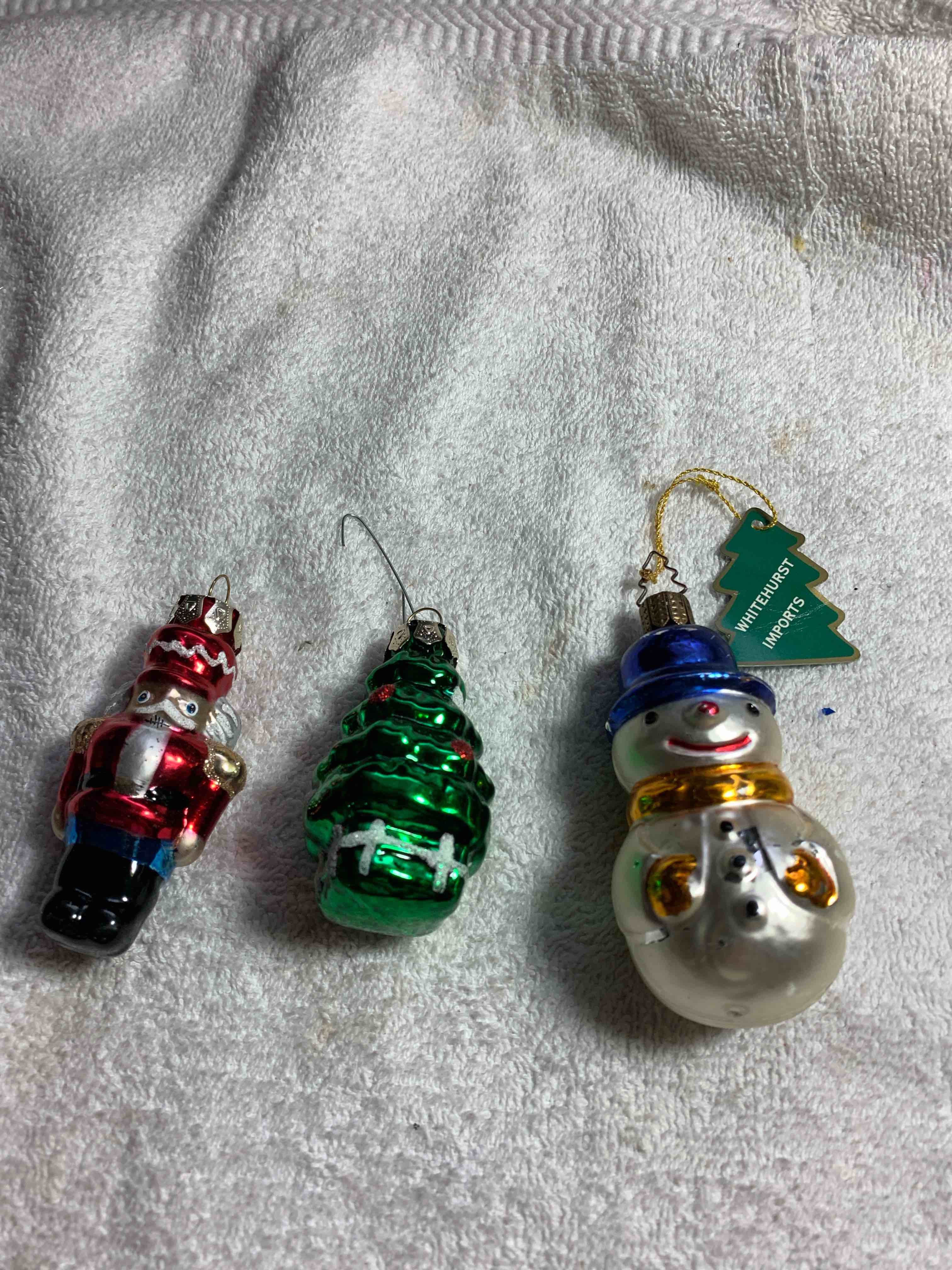 3- Vintage Glass Ornaments
