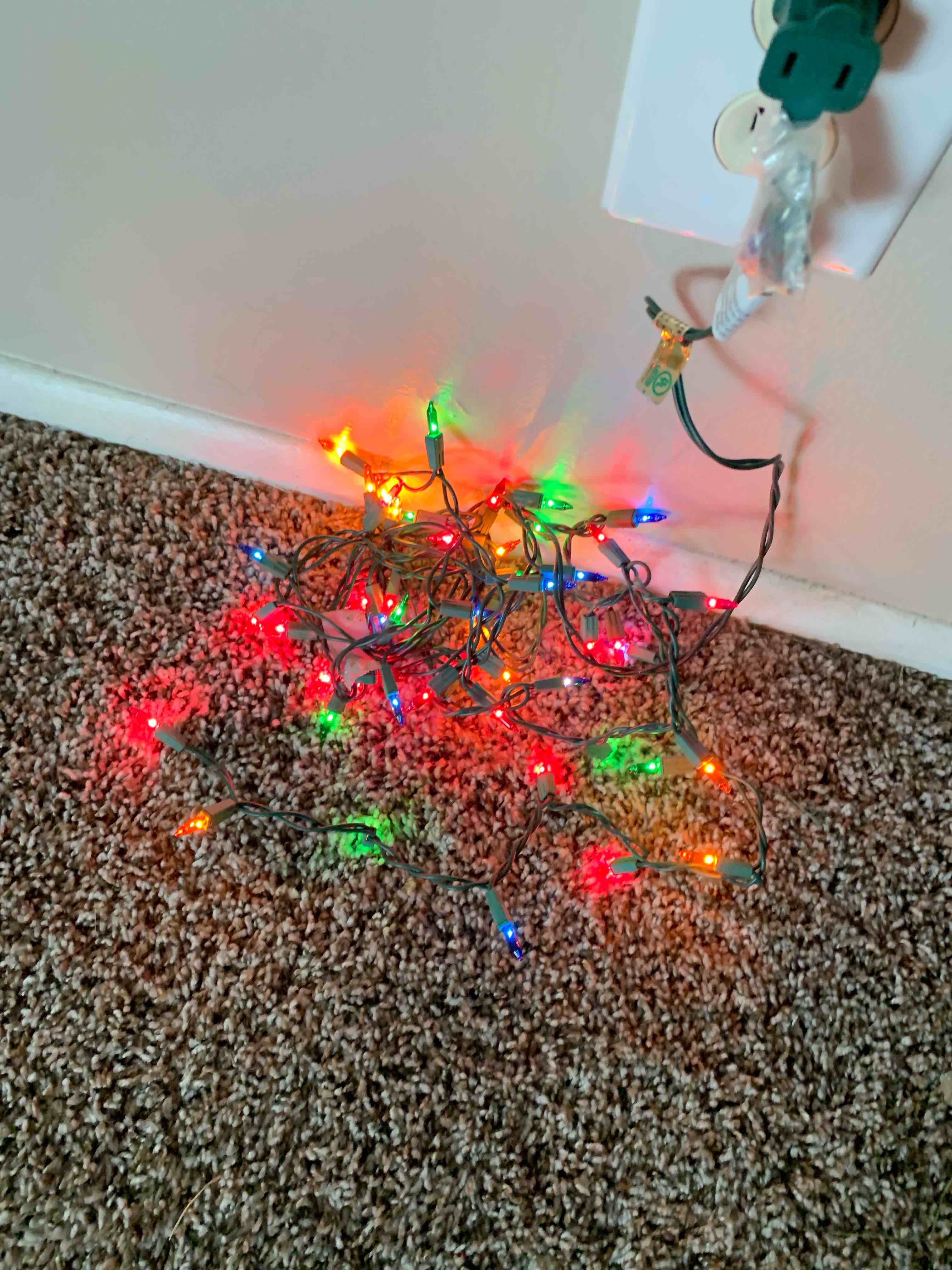 String of Colored Christmas Lights
