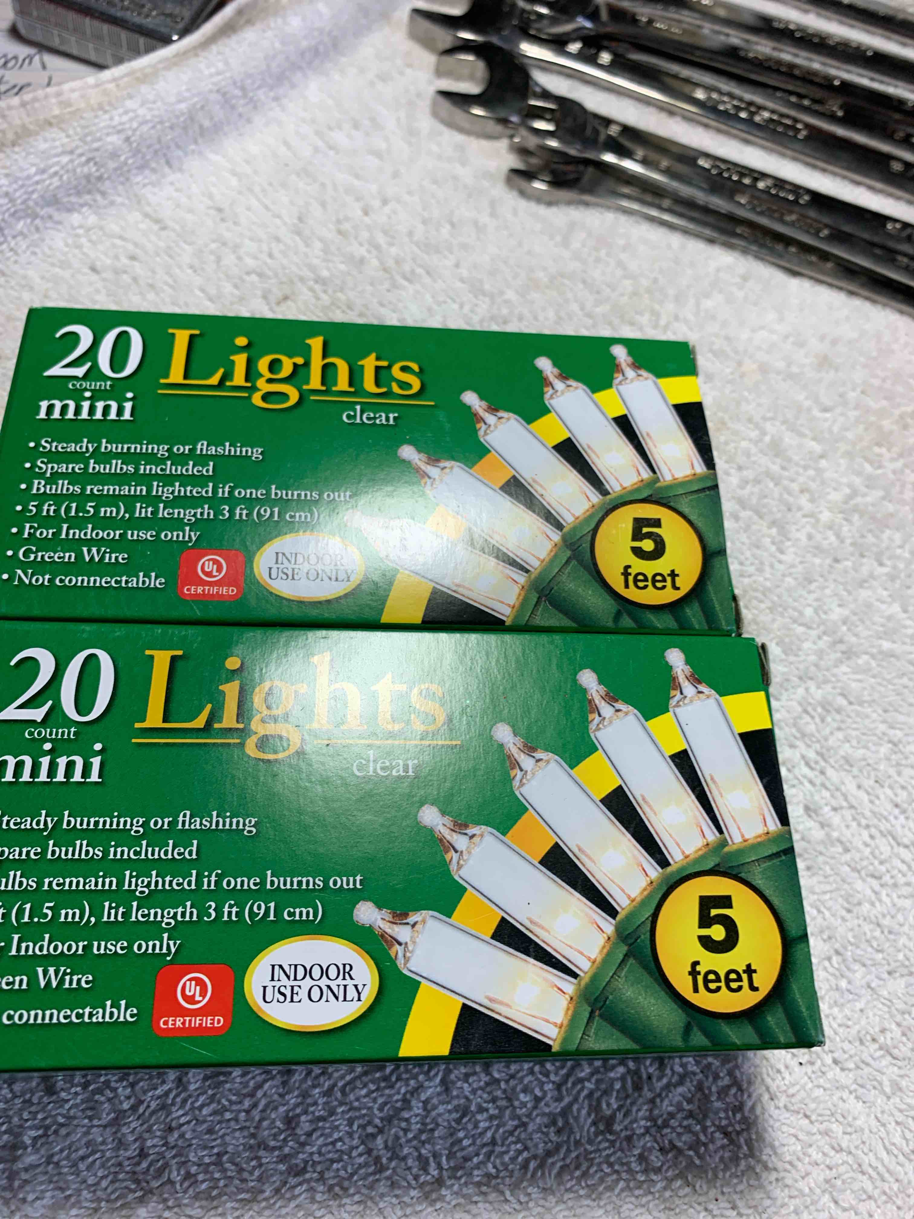 2- Boxes of 20 Mini Lights, 5 ft. Each 