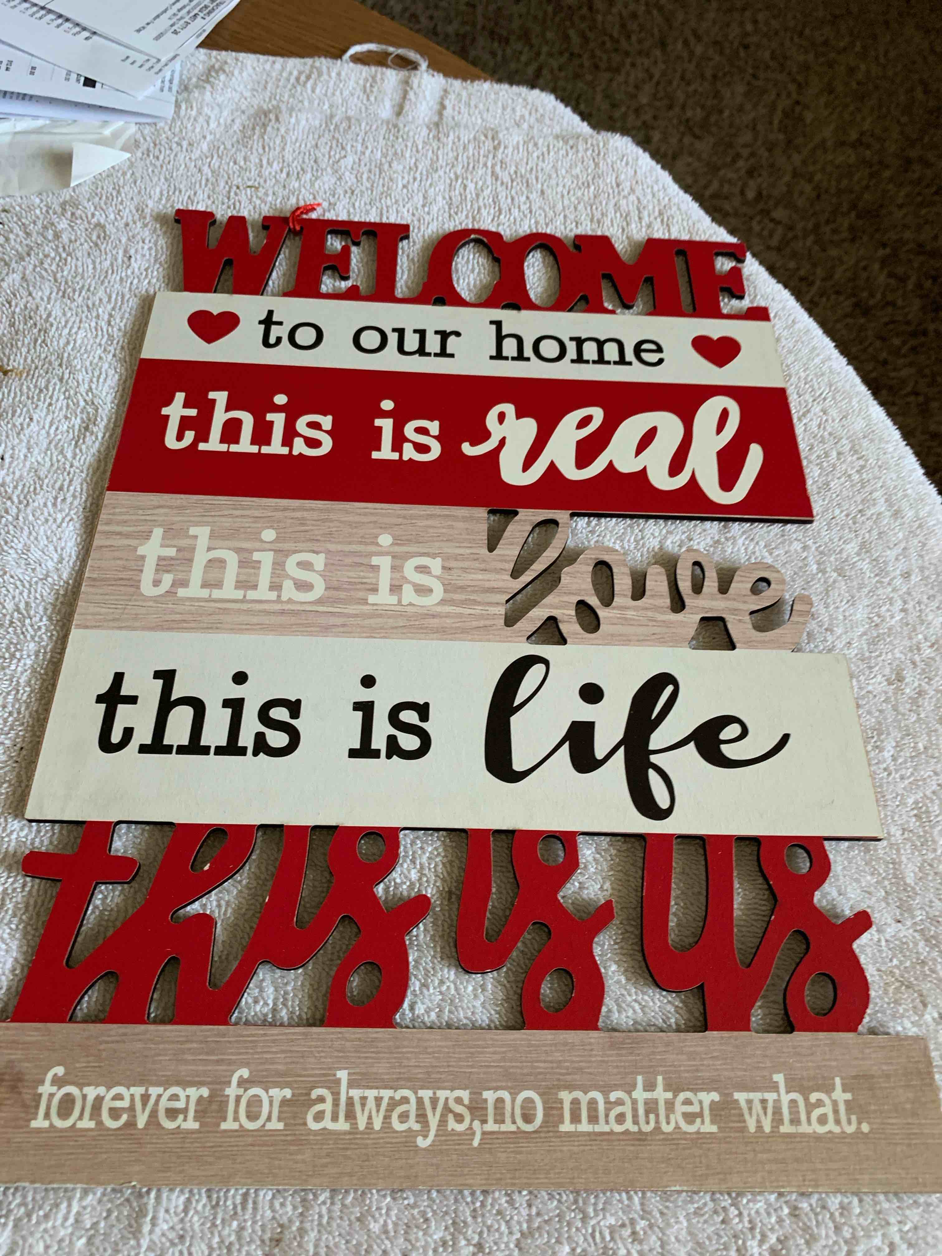 Wooden Sign, 9” X 13”