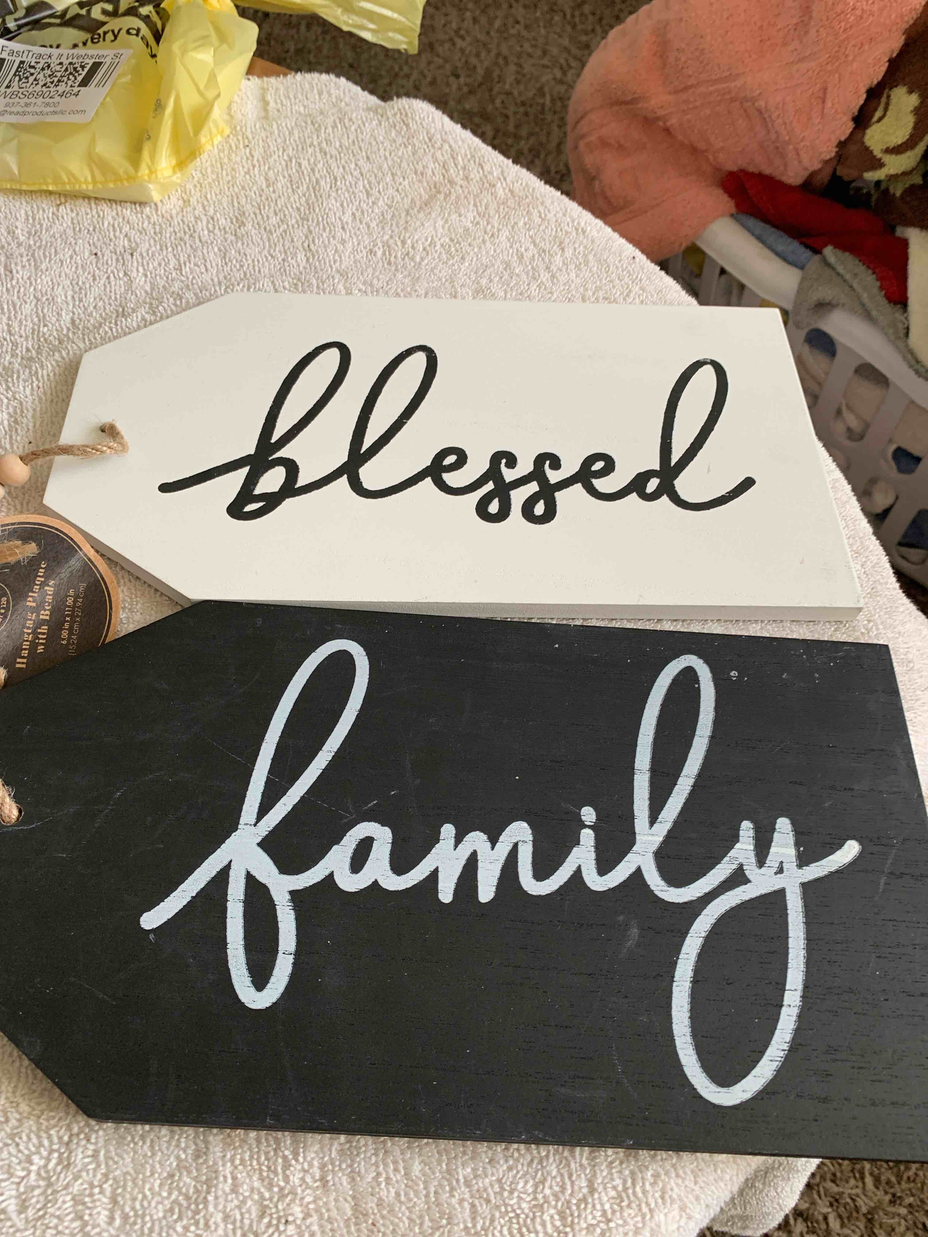 2- Wooden Signs 6” X 11”