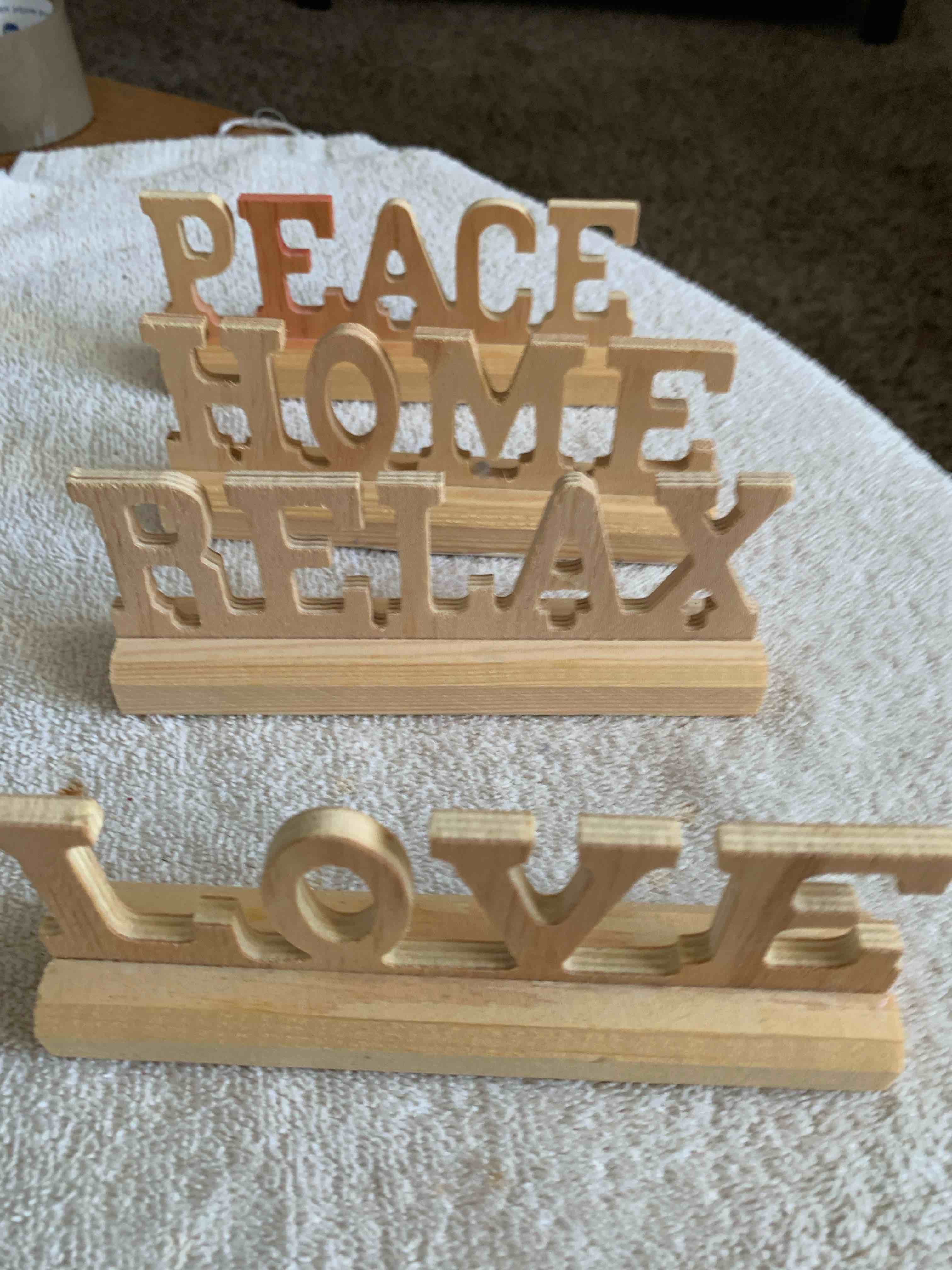 4- Wooden Signs, 6” X 2-1/2”