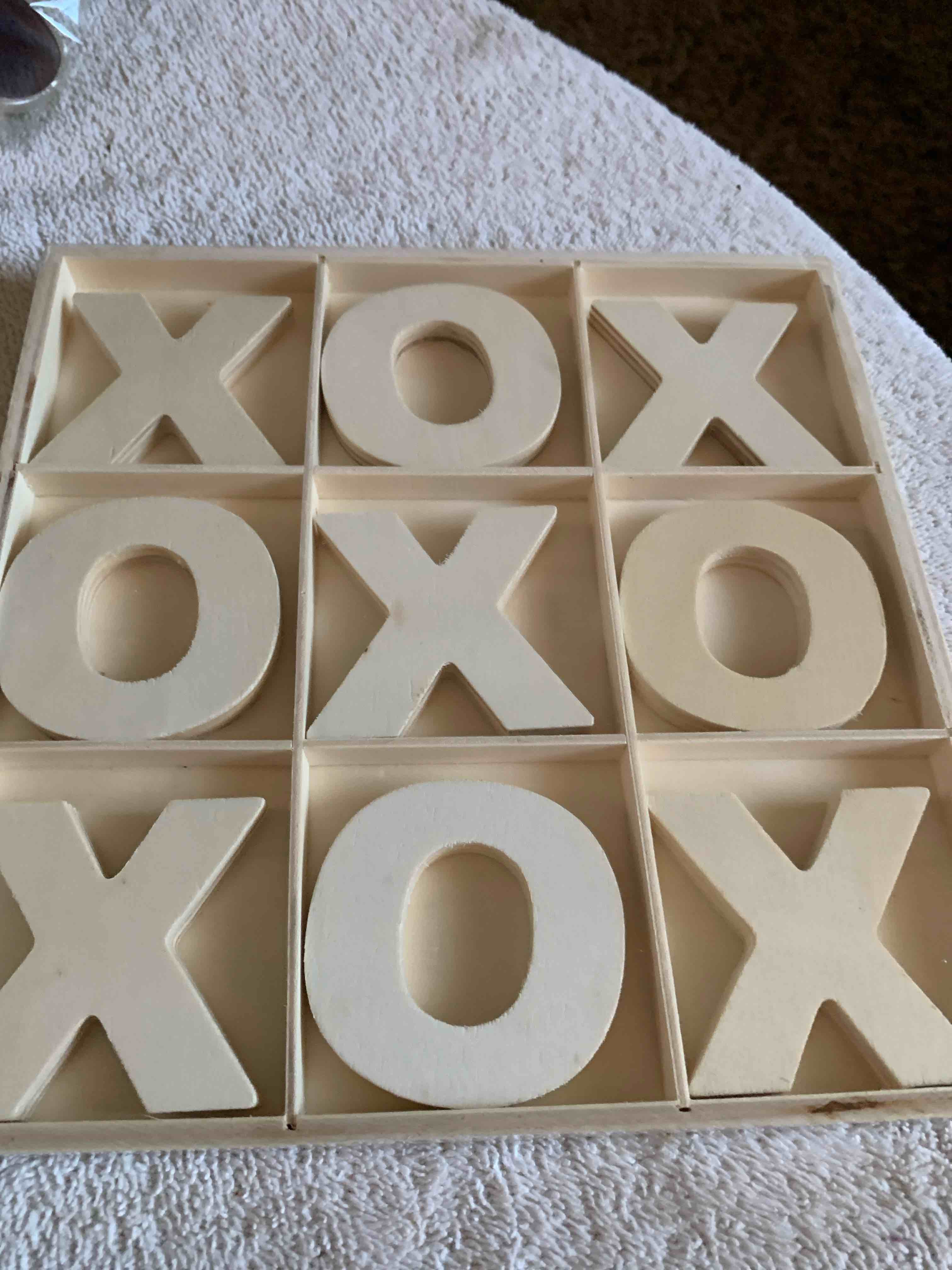 Wooden Tic-Tac-Toe Board, 9” X 9”