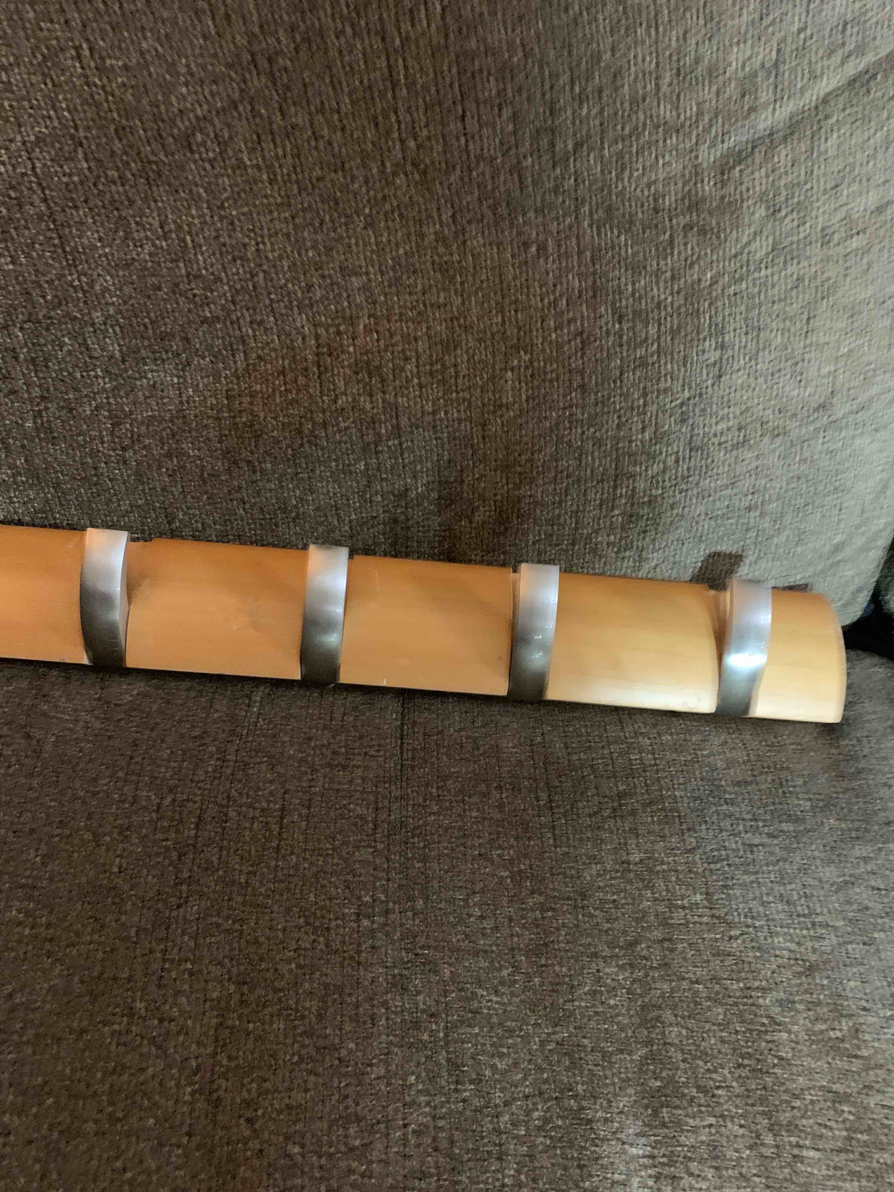 20” Wall Mount Coat Rack, 5 Coats