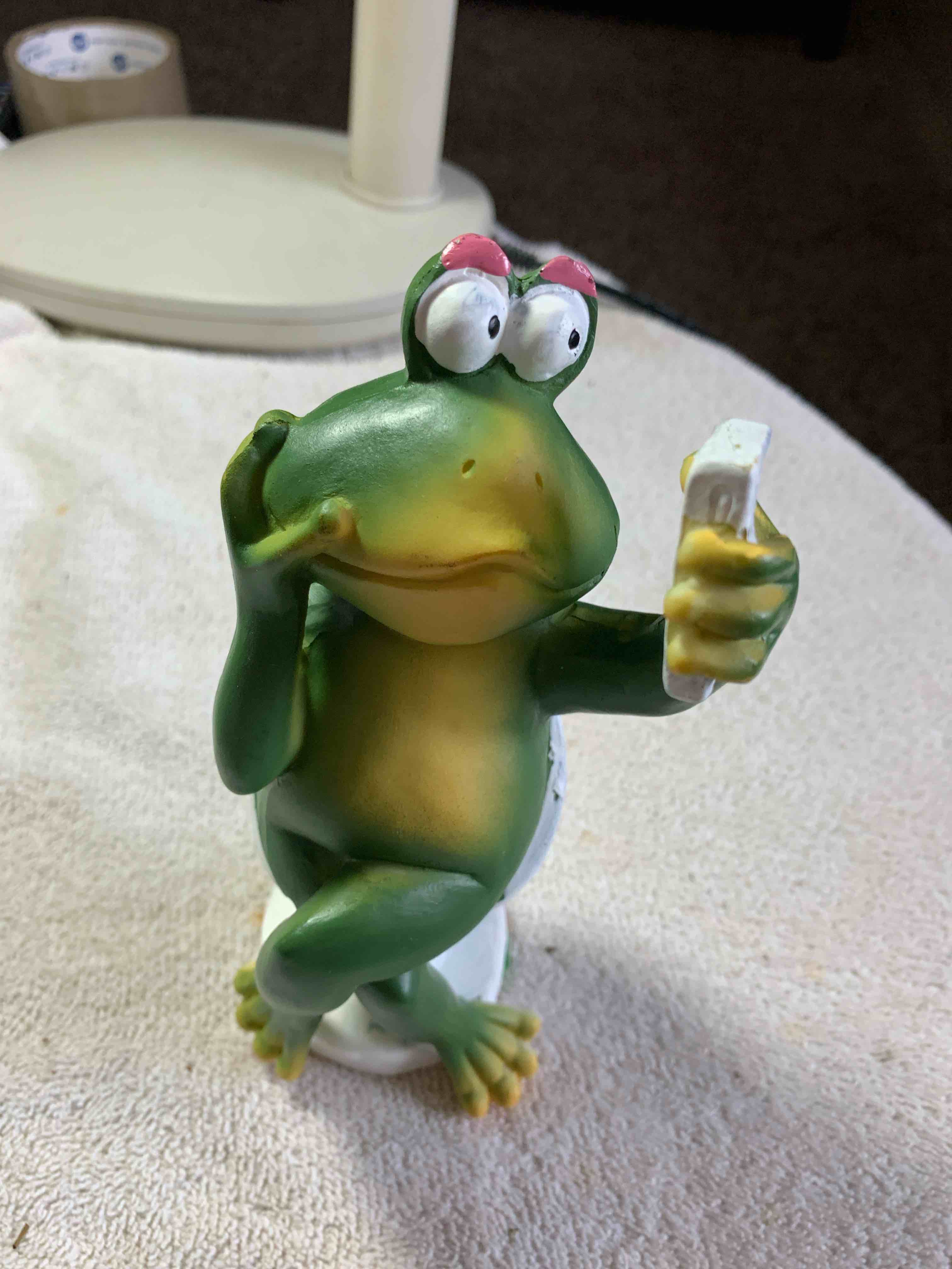 7” Ceramic Frog Figurine 