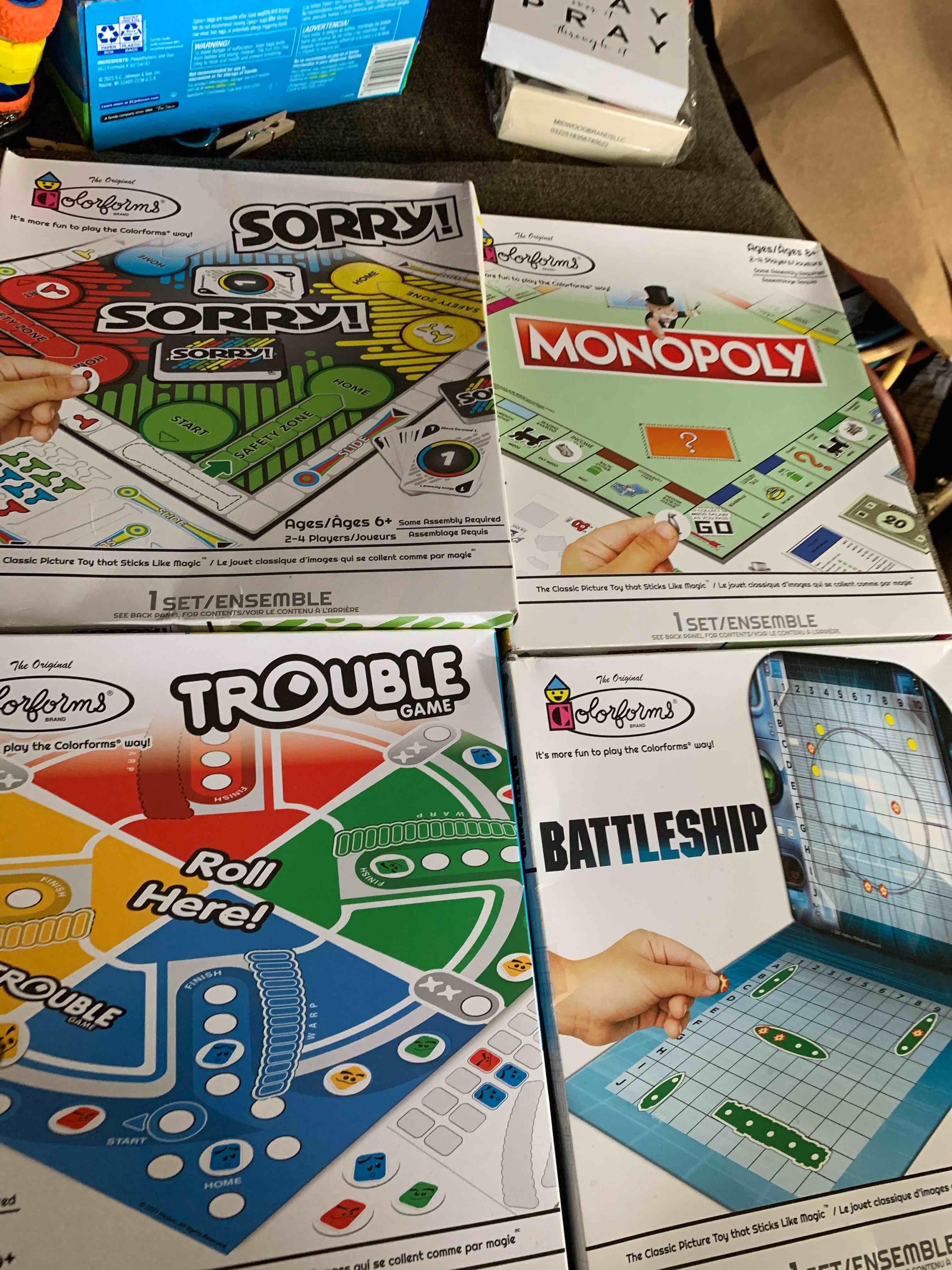 4- Colorforms Game Sets, 