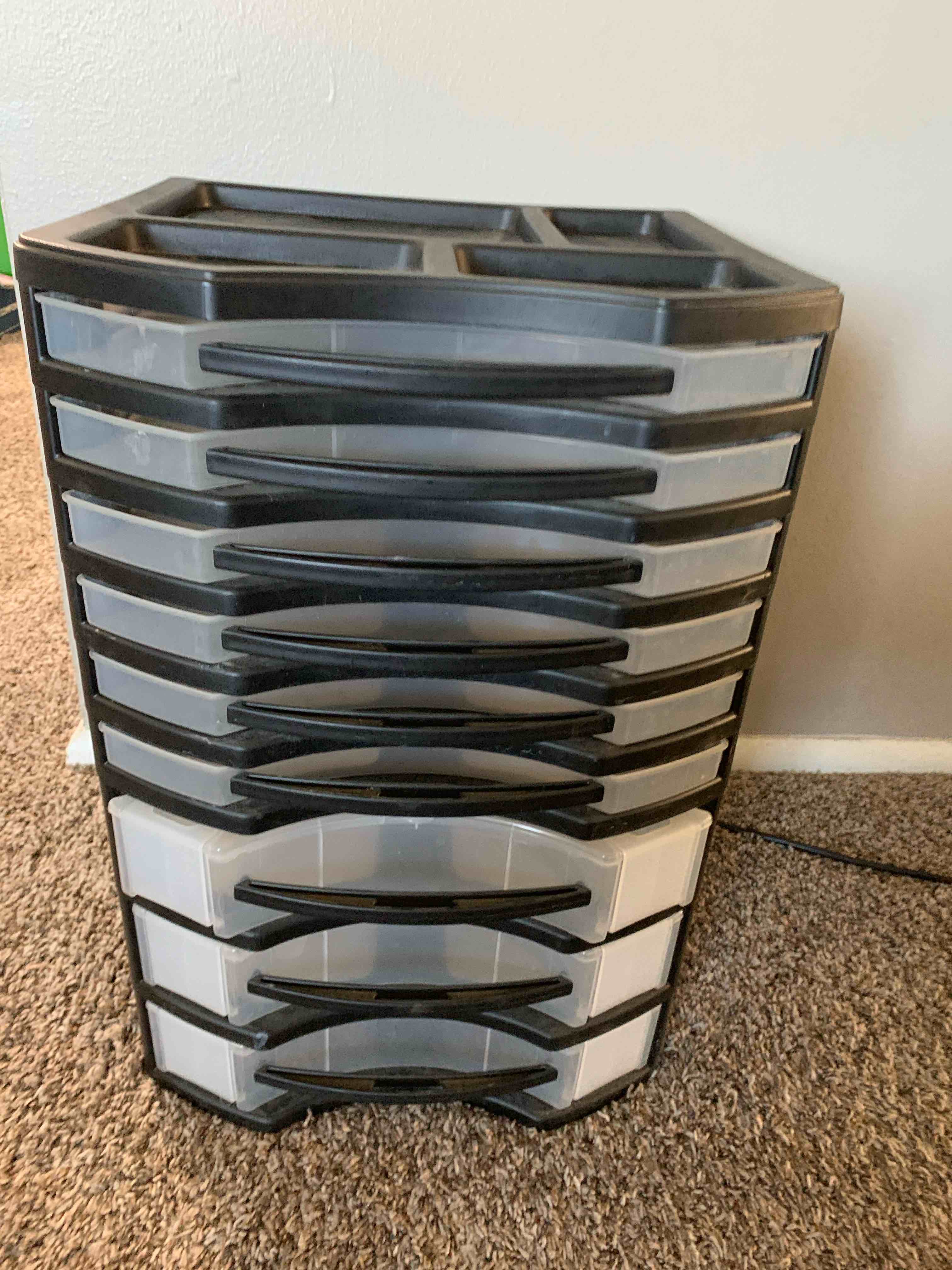 Plastic 9 Drawer Cabinet  