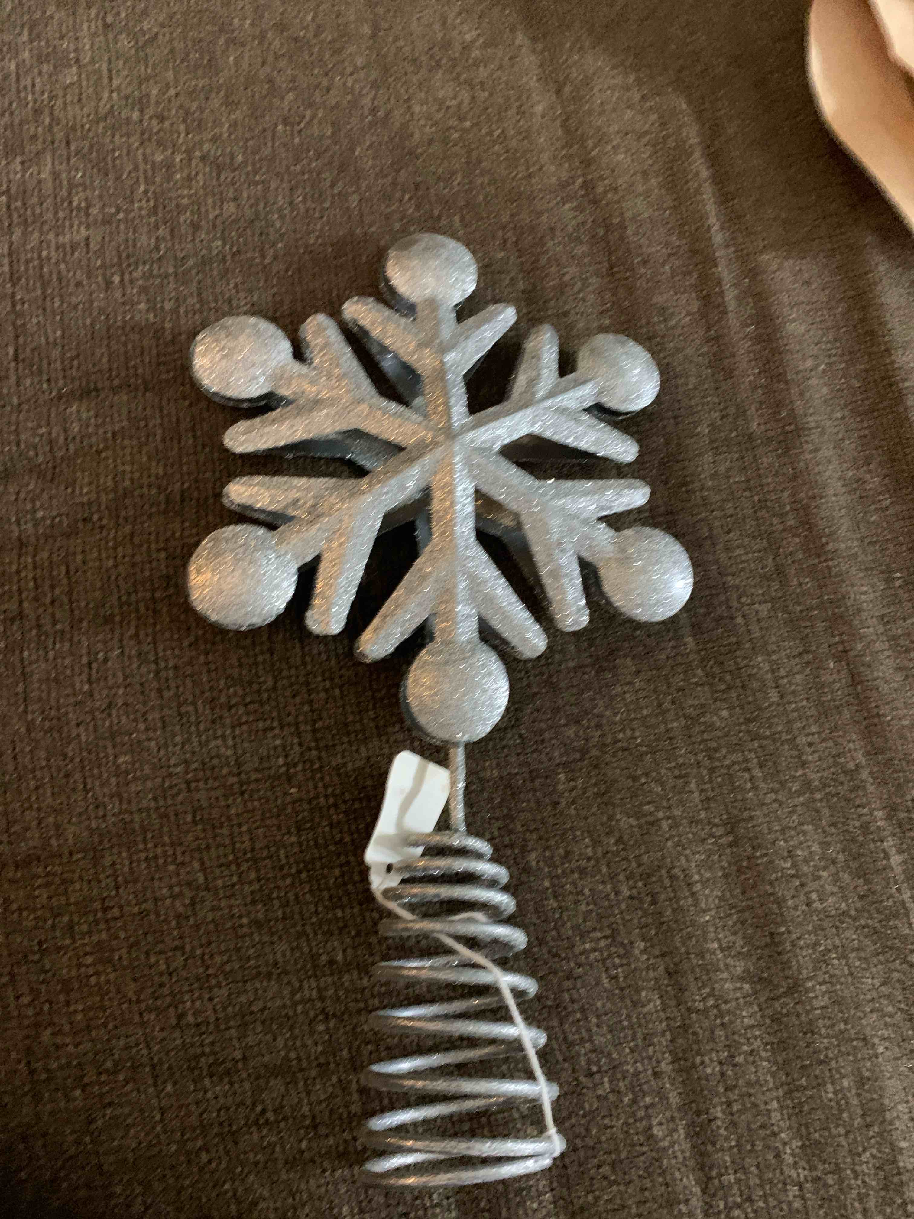 Metal Snowflake Tree Topper