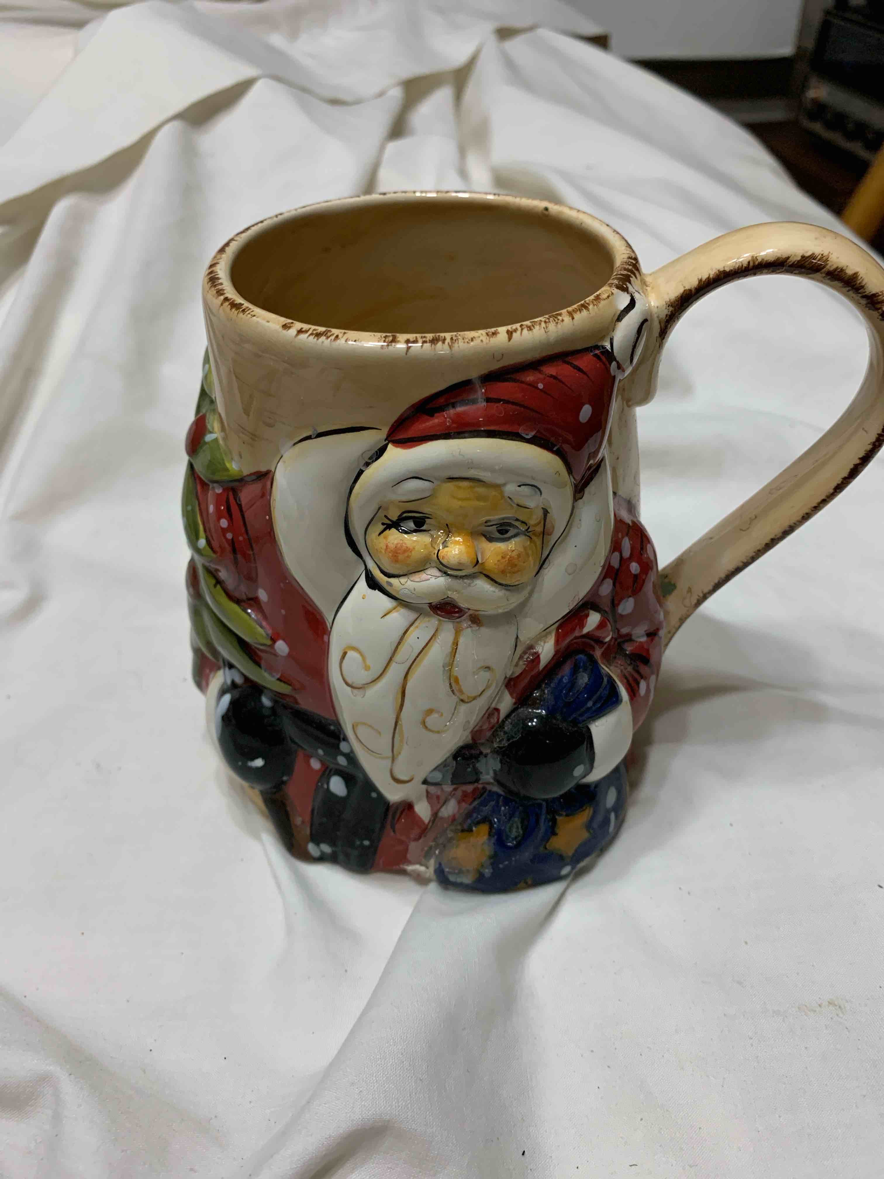 ceramic santa mug
