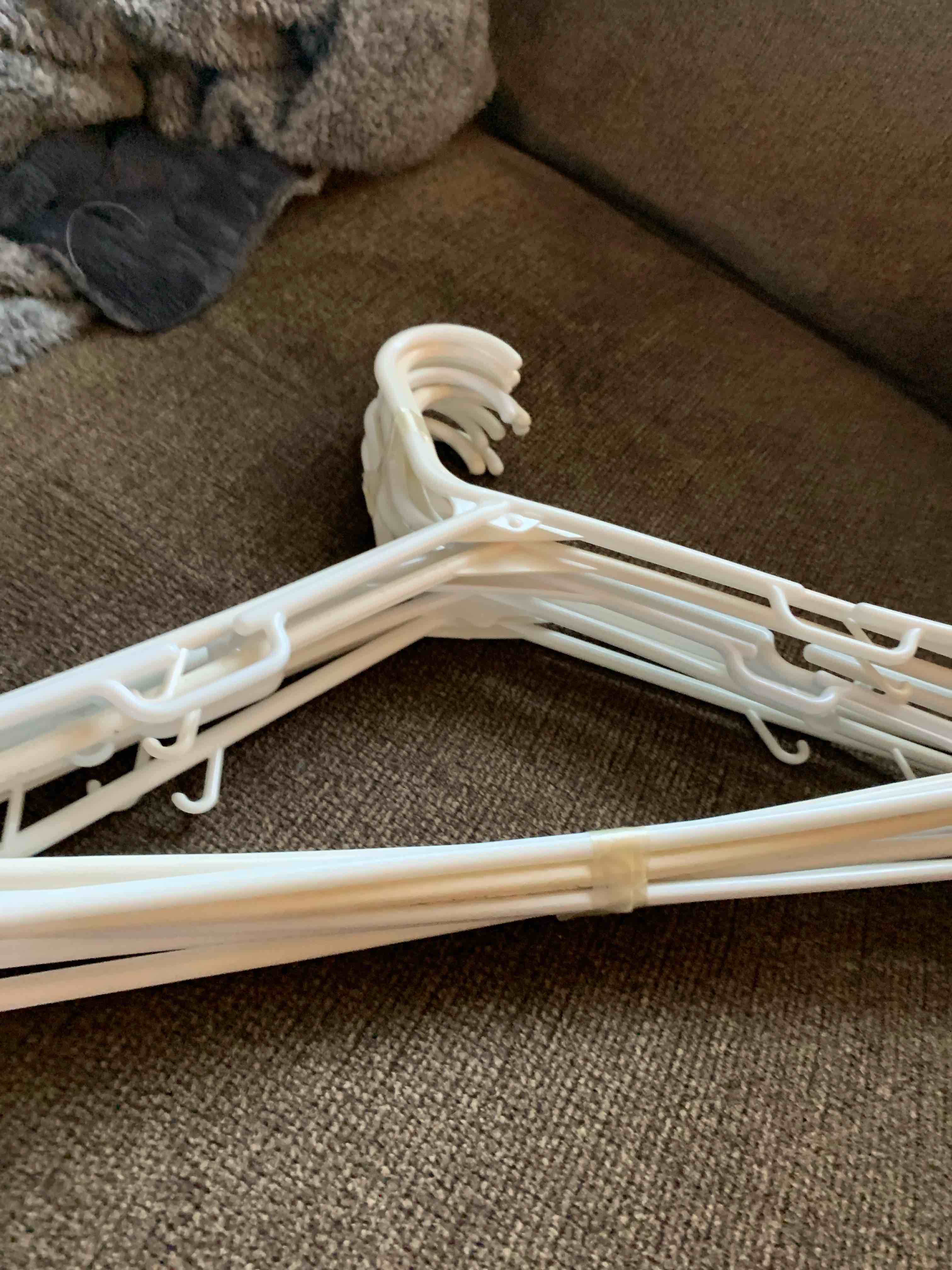 Lot of 10 Plastic Clothes-hangers