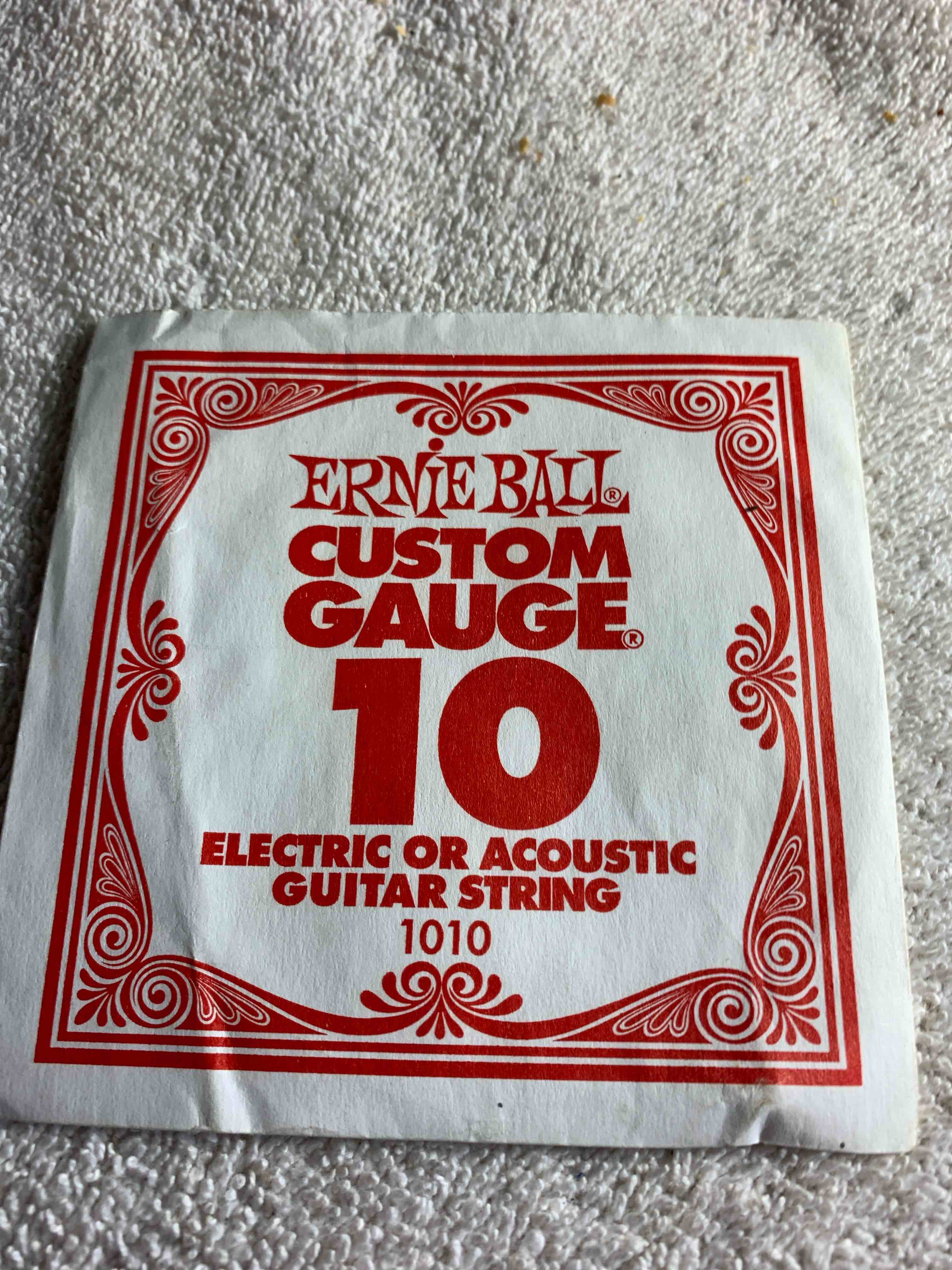 Ernie Ball Custom Gauge 10 Guitar String