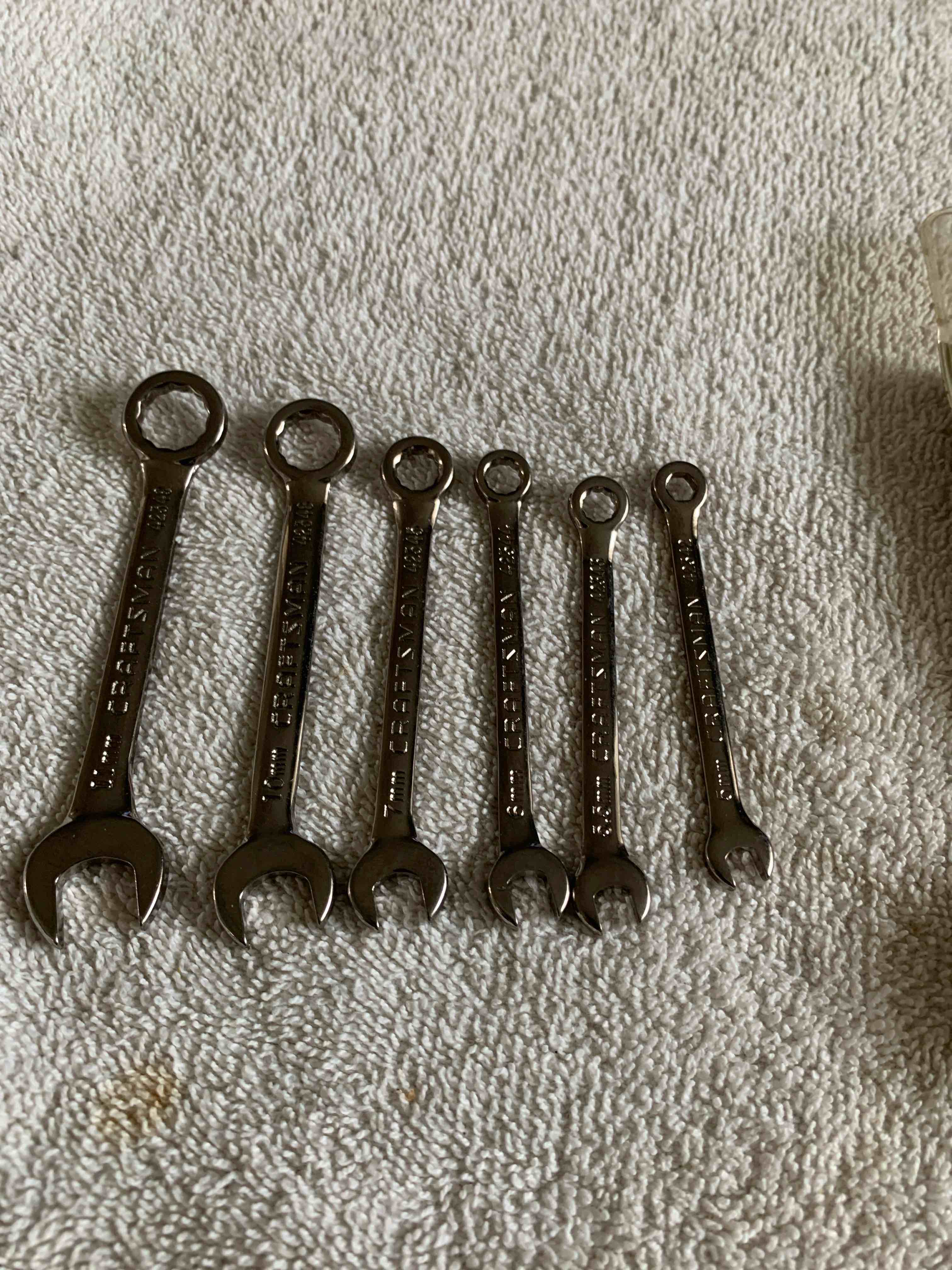 6 Craftsman Midget Combination Metric Wrenches 