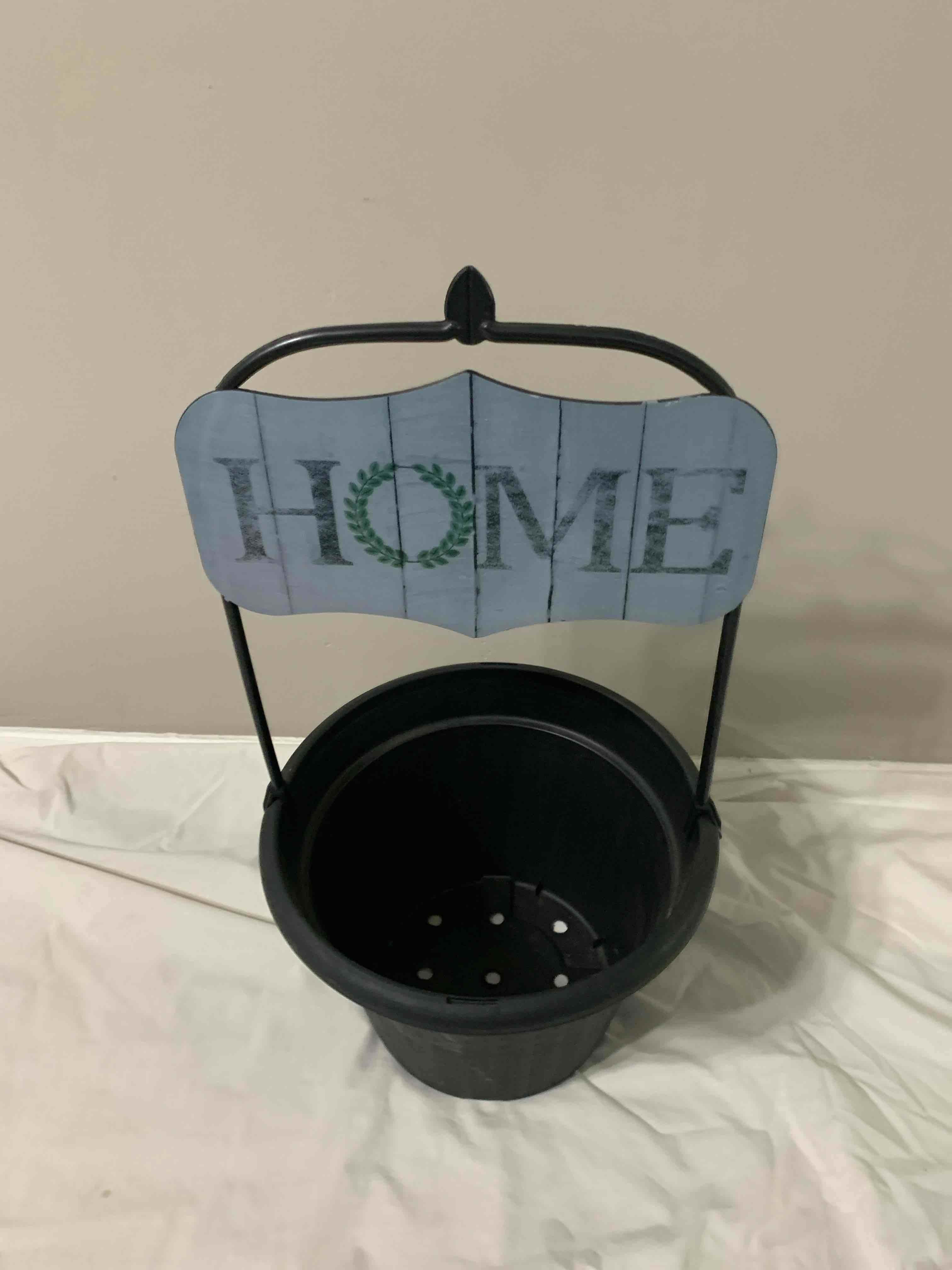 Plastic Flower Pot, 11” W. 8” H. 