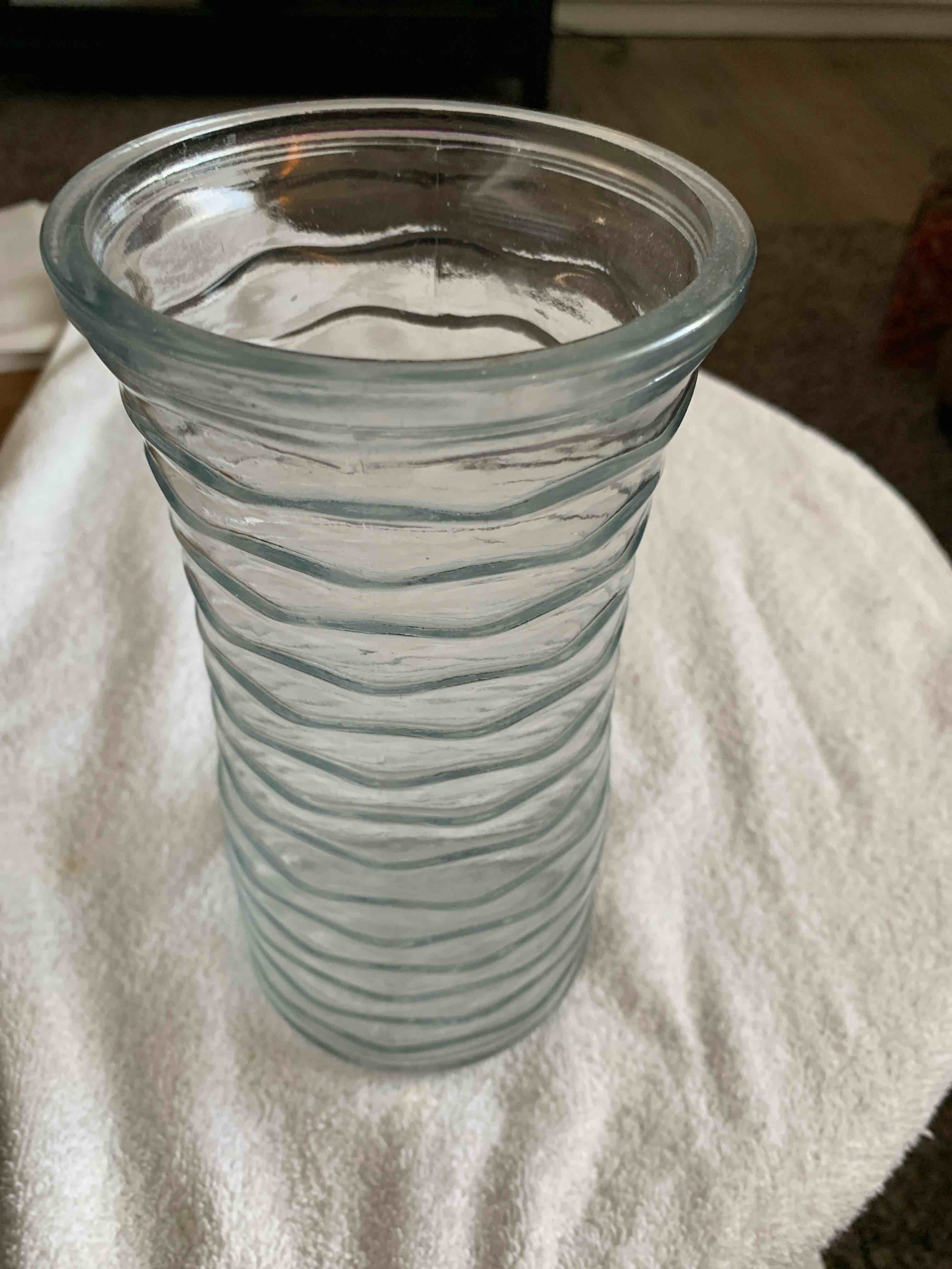 Glass Vase , 8-1/2” H.