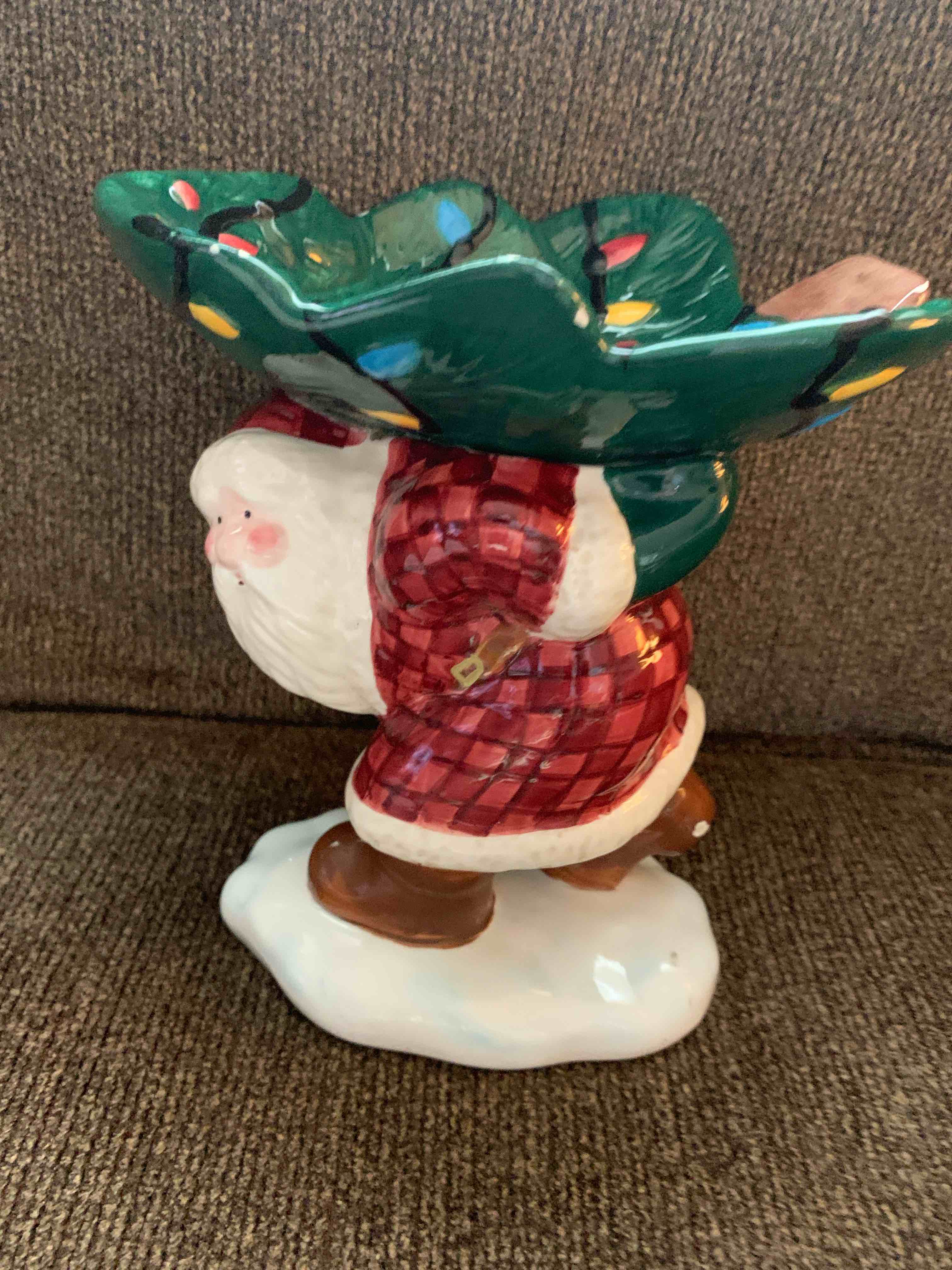 Ceramic Santa Candy Dish 