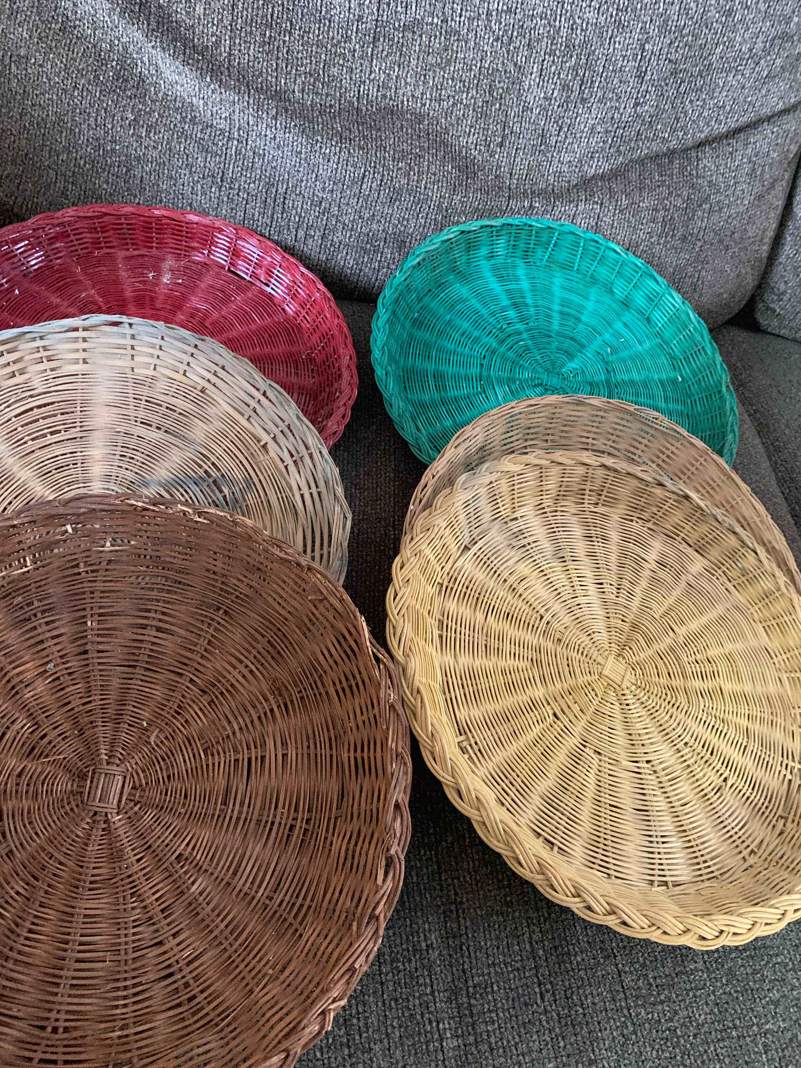 6- Wicker Plate Holders 