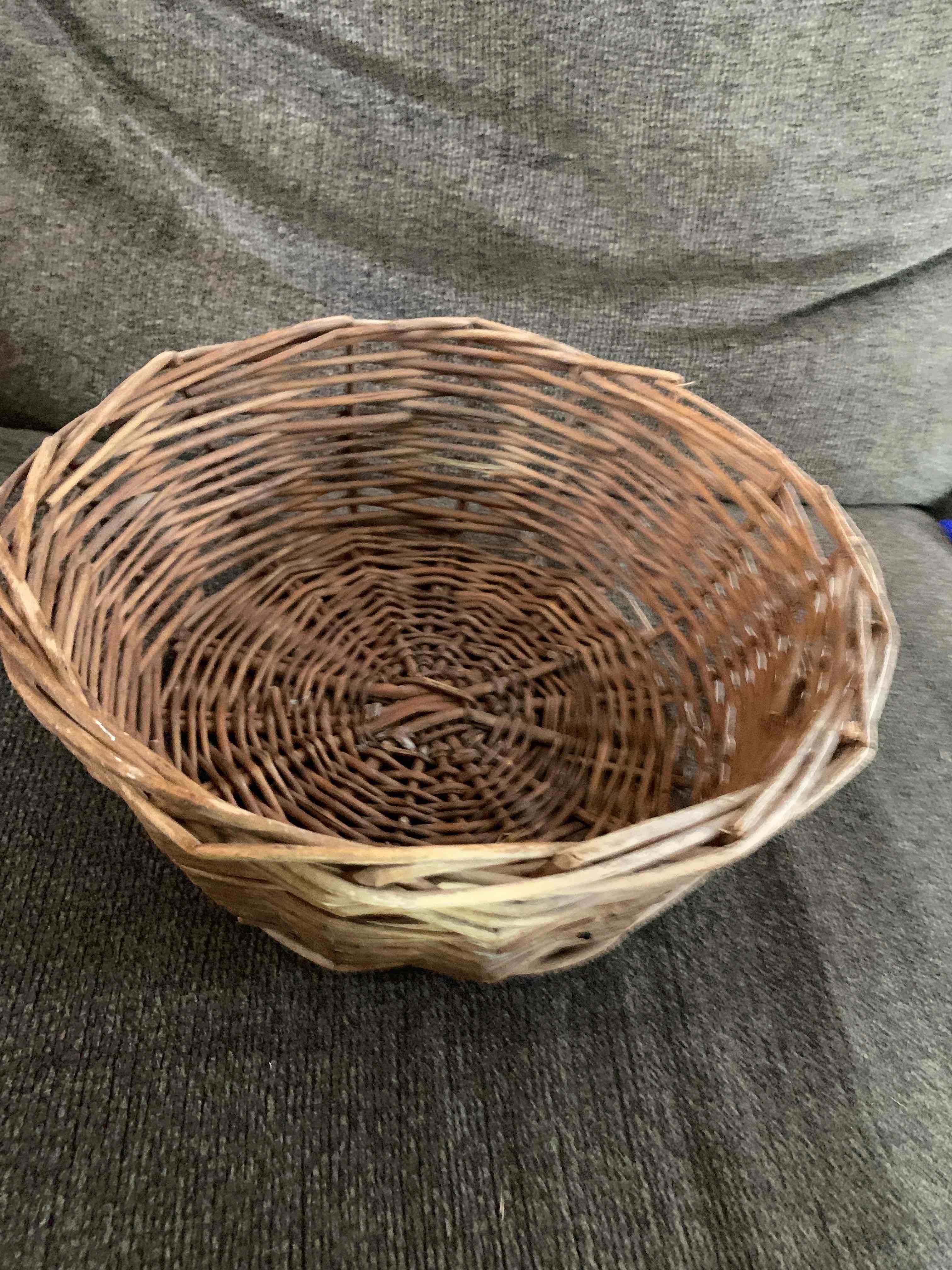 Vintage Basket, 10” Diameter 