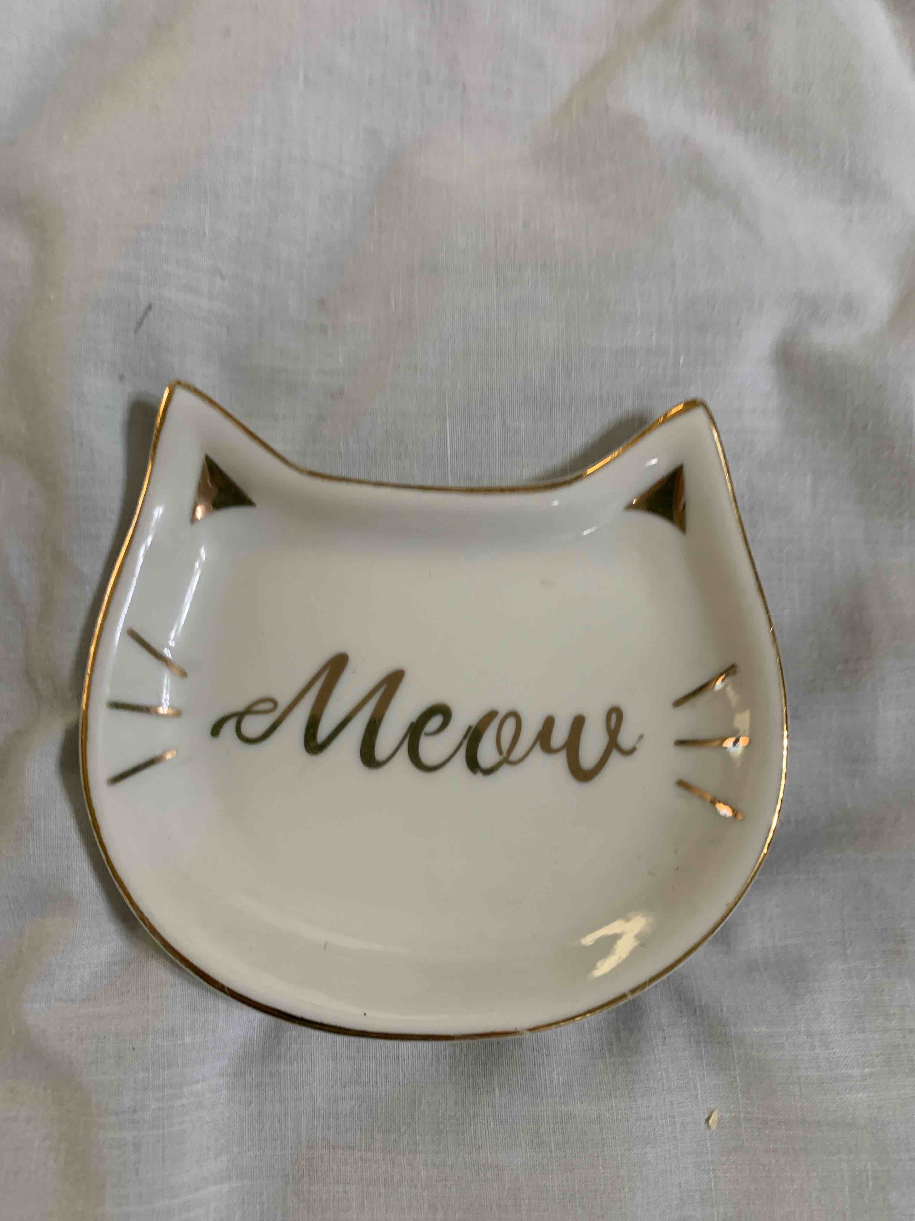 Small Ceramic Cat Dish