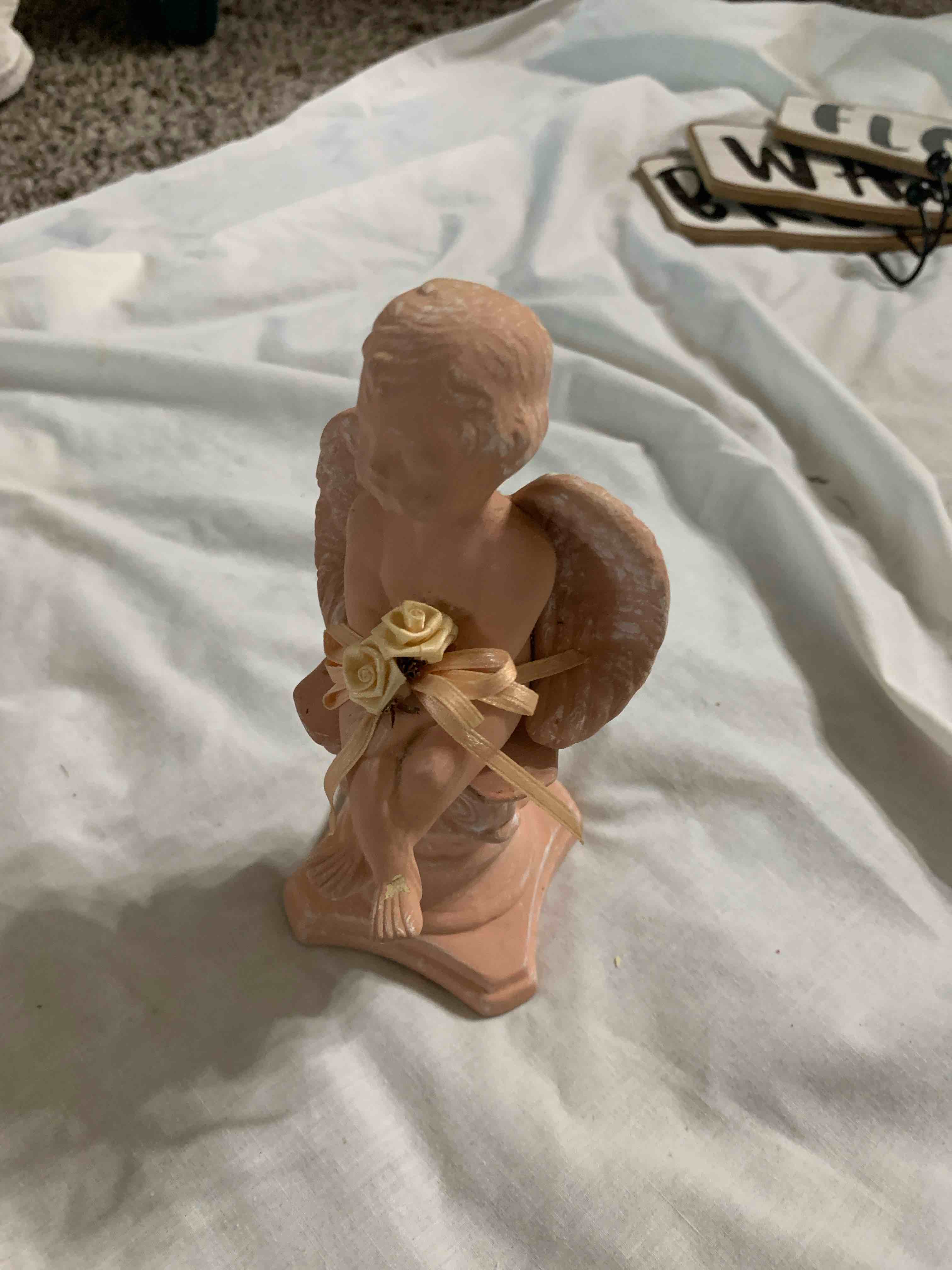Ceramic Angel on Pedestal 