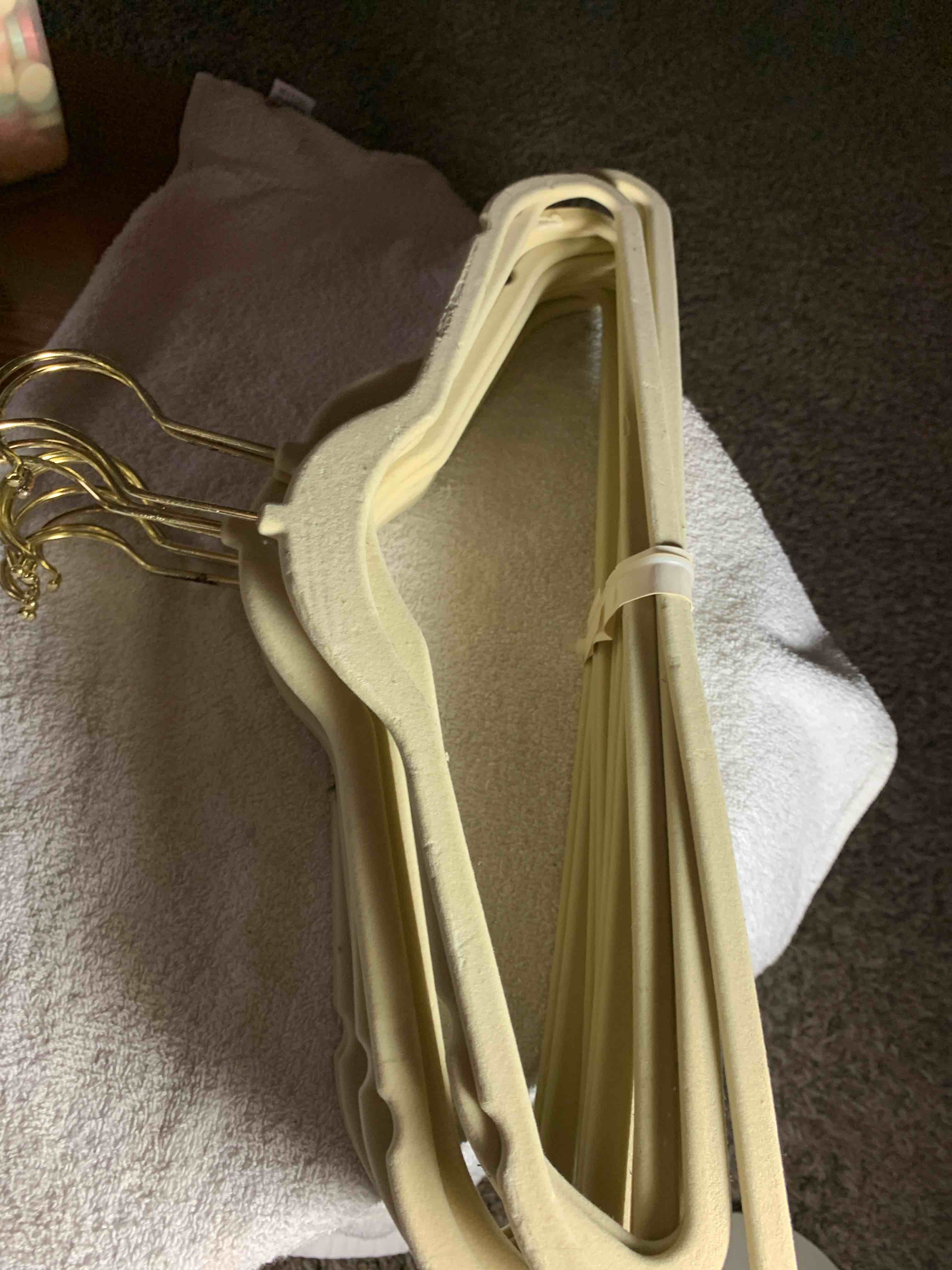 15-  Felt Lined Clothes Hangers