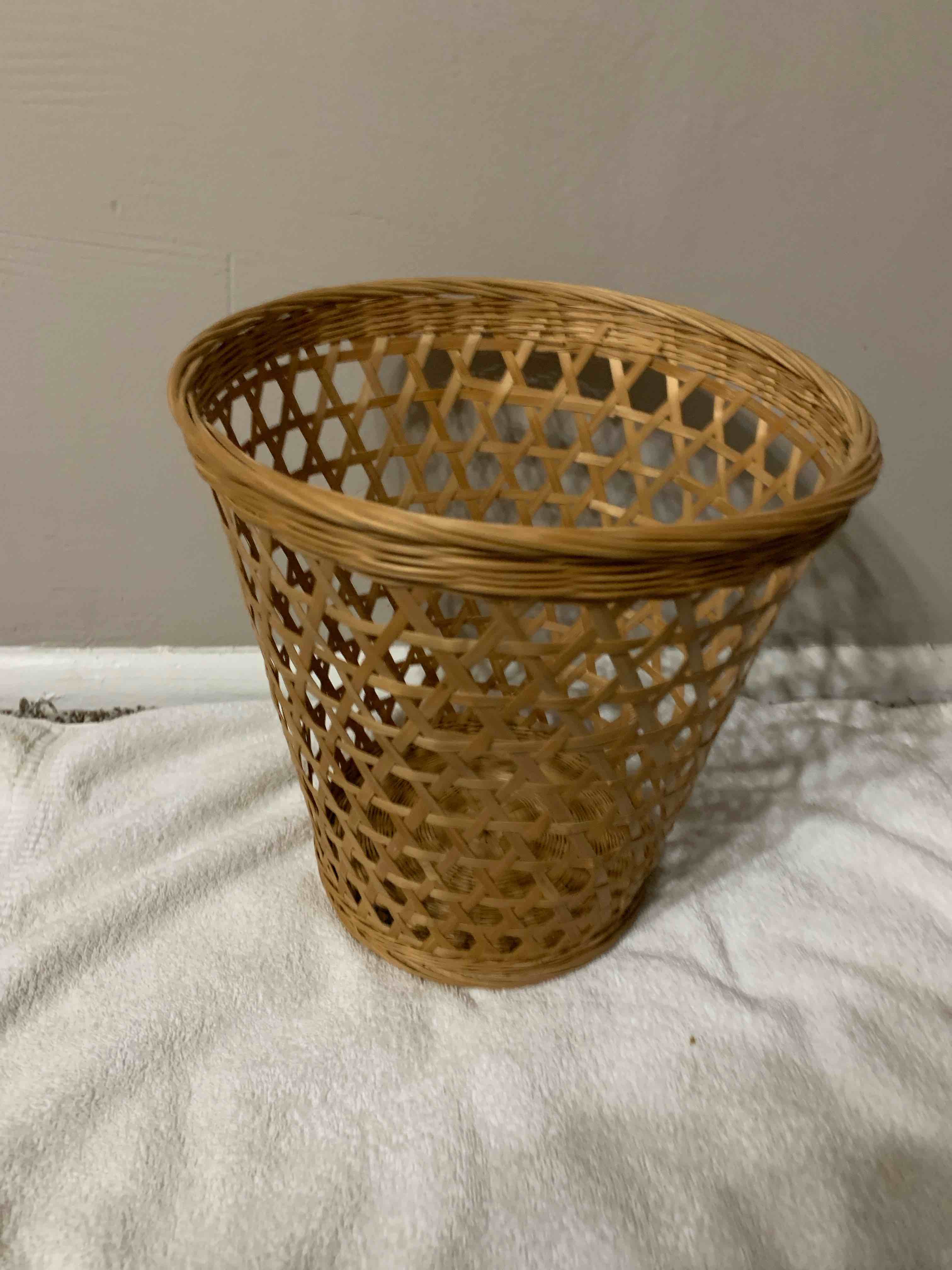 Wicker Waste Basket 