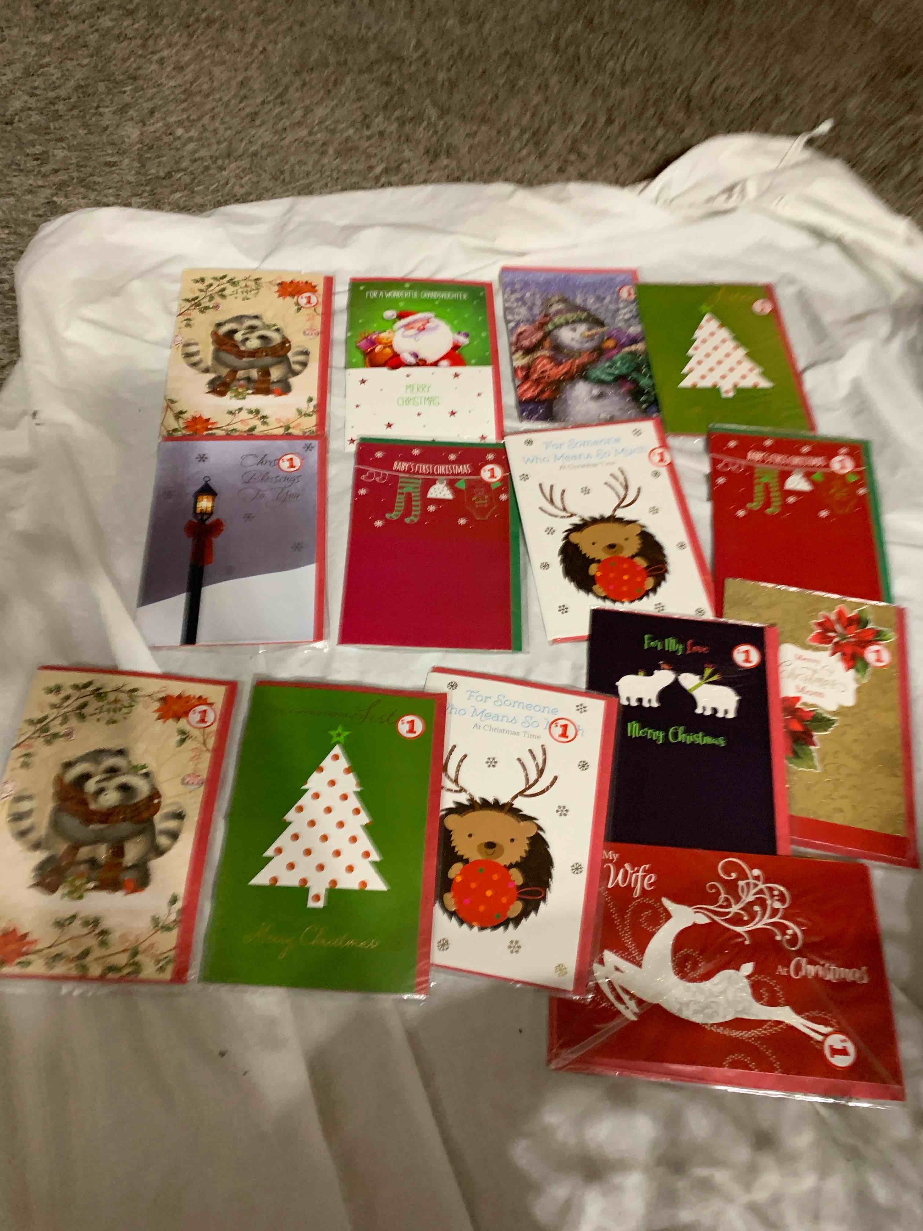 Lot of 14-  New Christmas Cards with Envelopes 