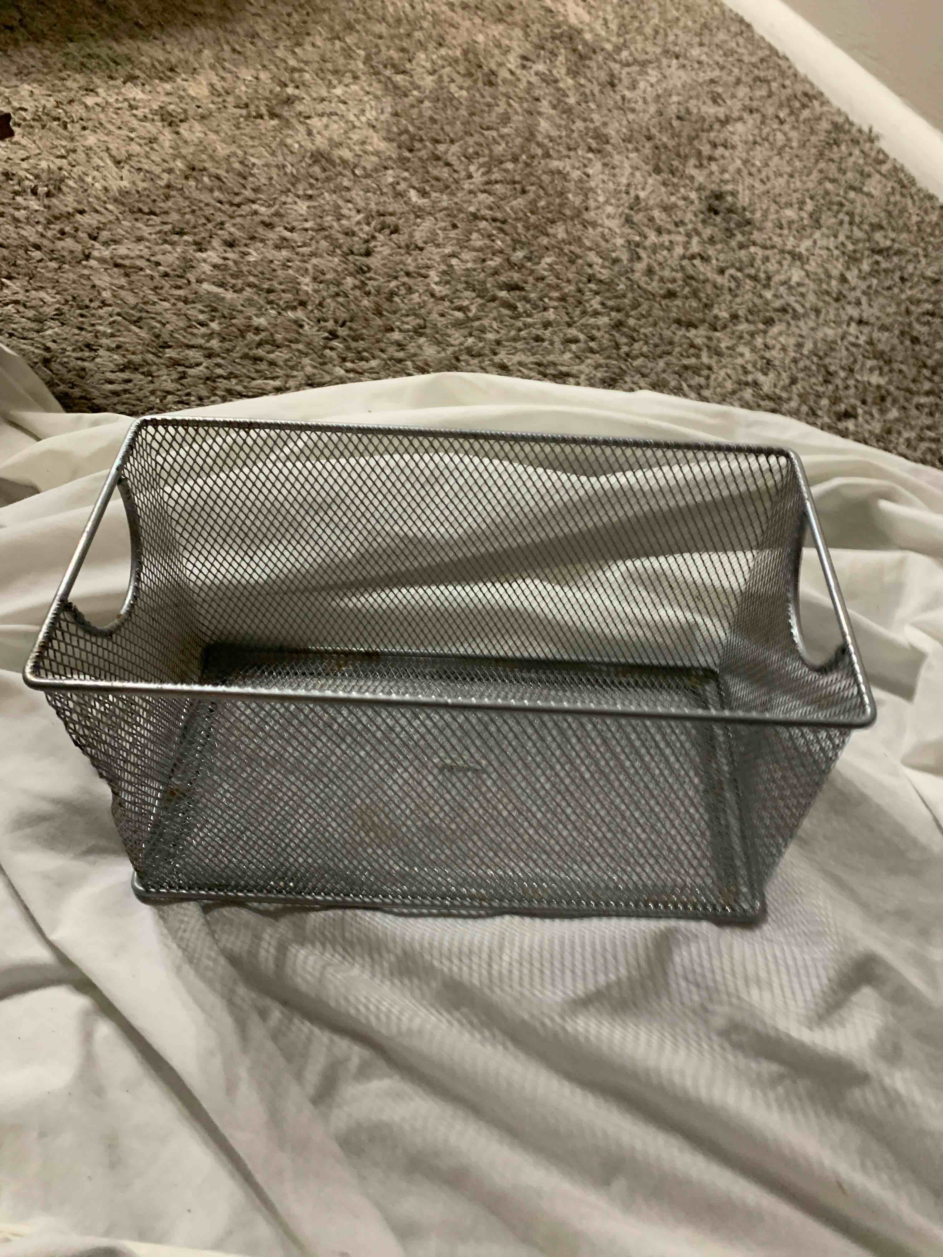 Metal Wire Basket, 5-1/2” X 10-1/2” X 6” H. 