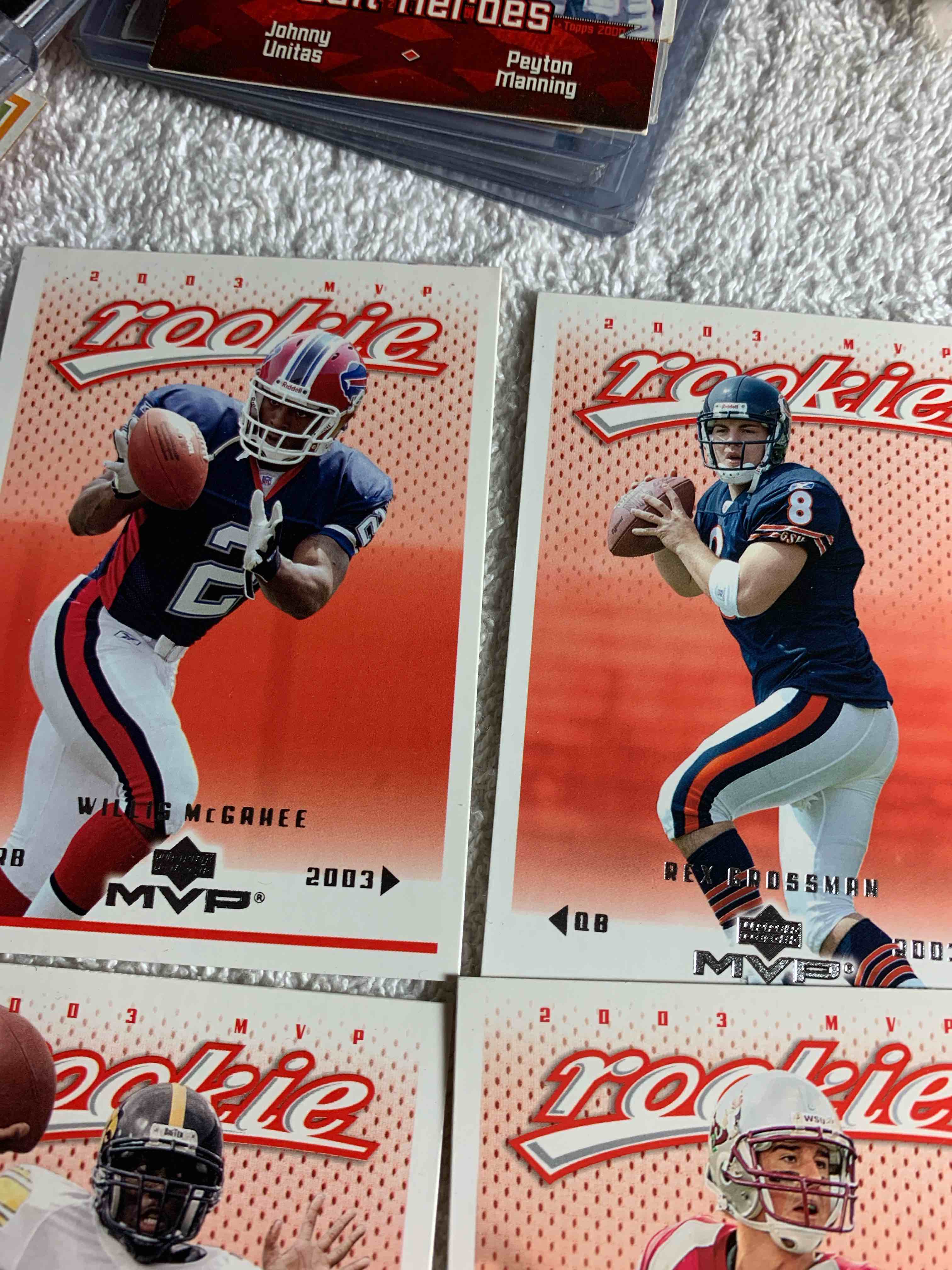 Condition photo showing Good Condition for 12- 2003 Upper Deck MVP Rookie Cards
