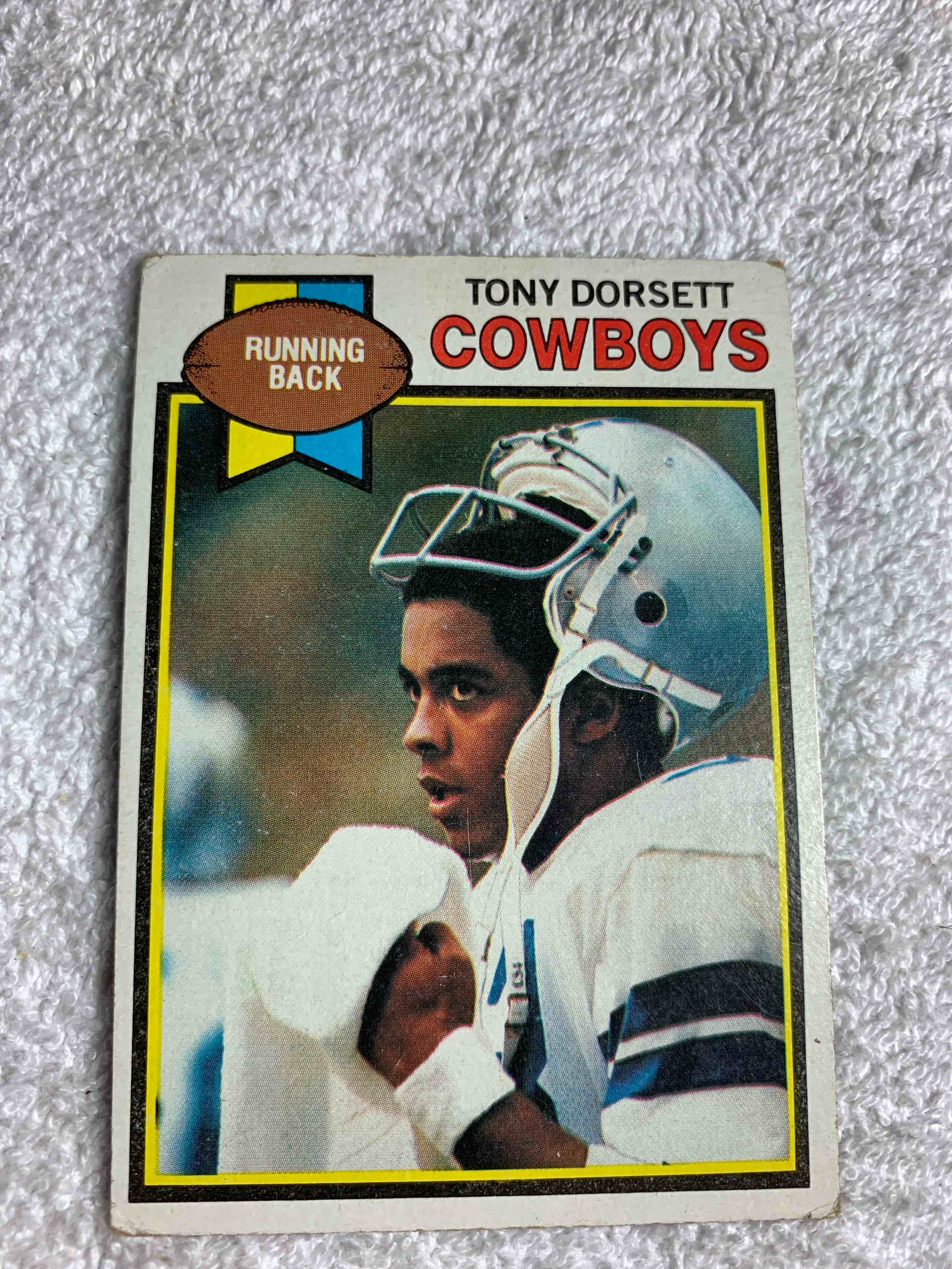 Condition photo showing Good Condition for 1979 Topps # 160, Tony Dorsett 
