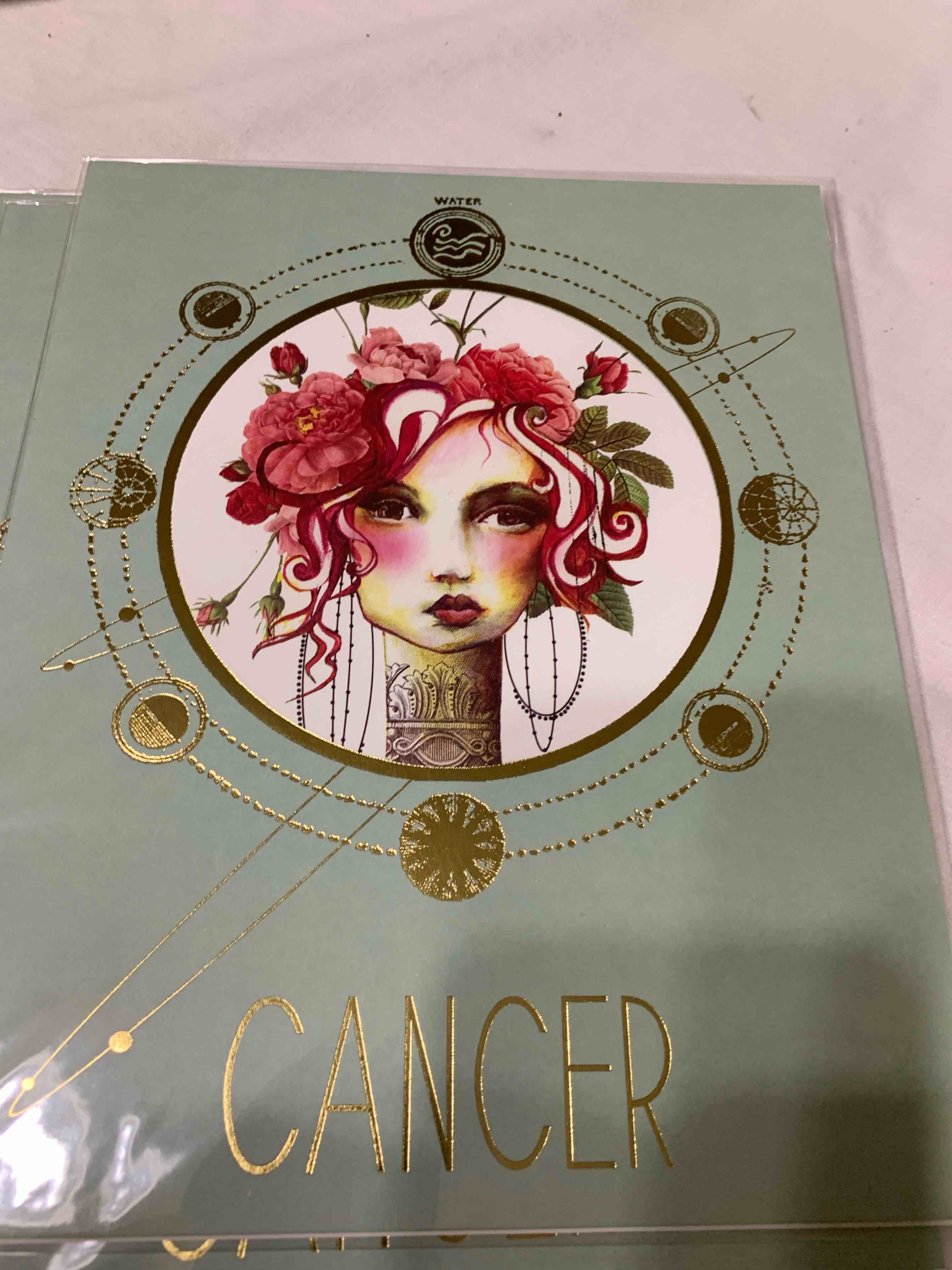 Condition photo showing New/Like New for Lot of 5-  Zodiac Posters, Cancer, 8” X 10”