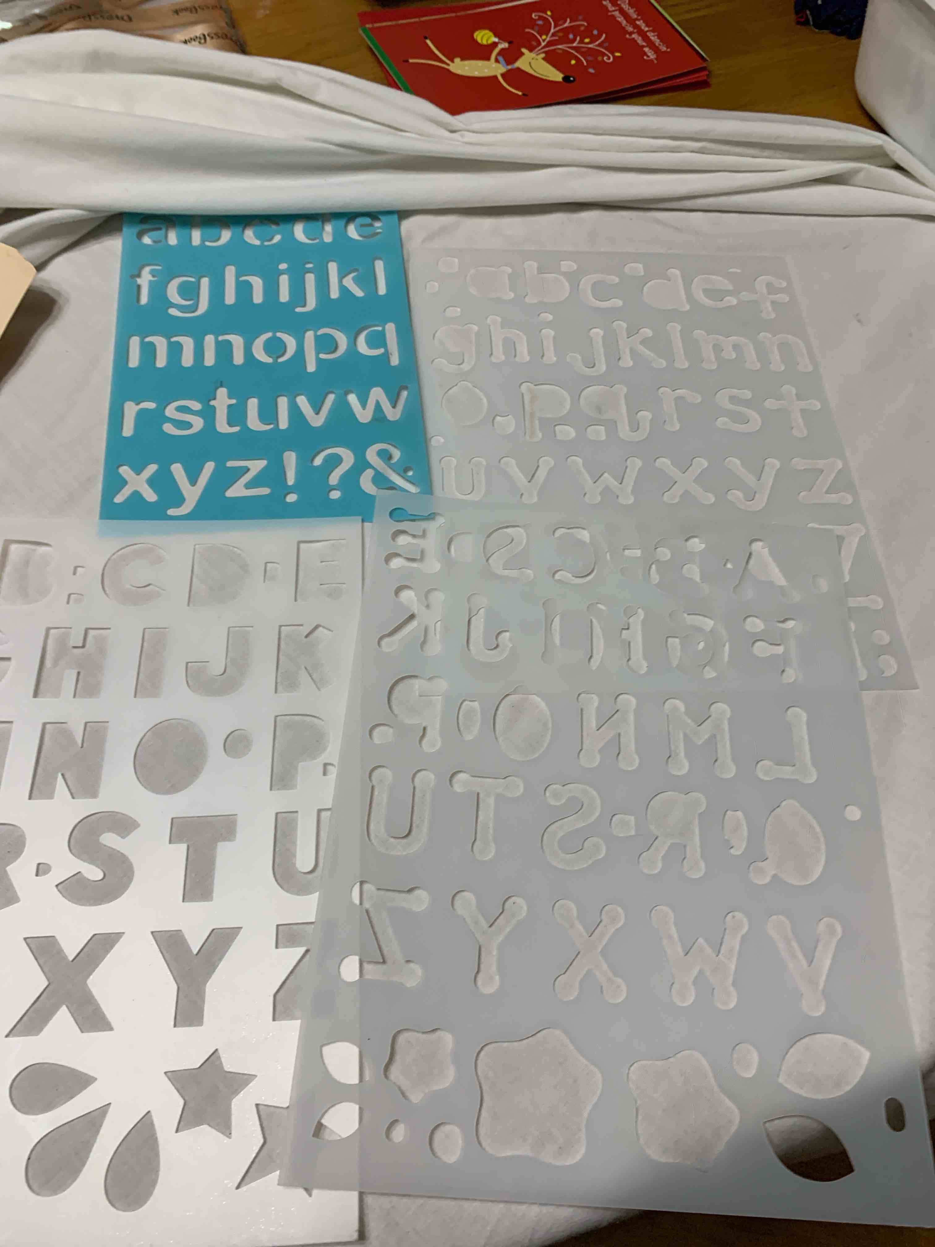 Condition photo showing Good Condition for Plastic Stencils 