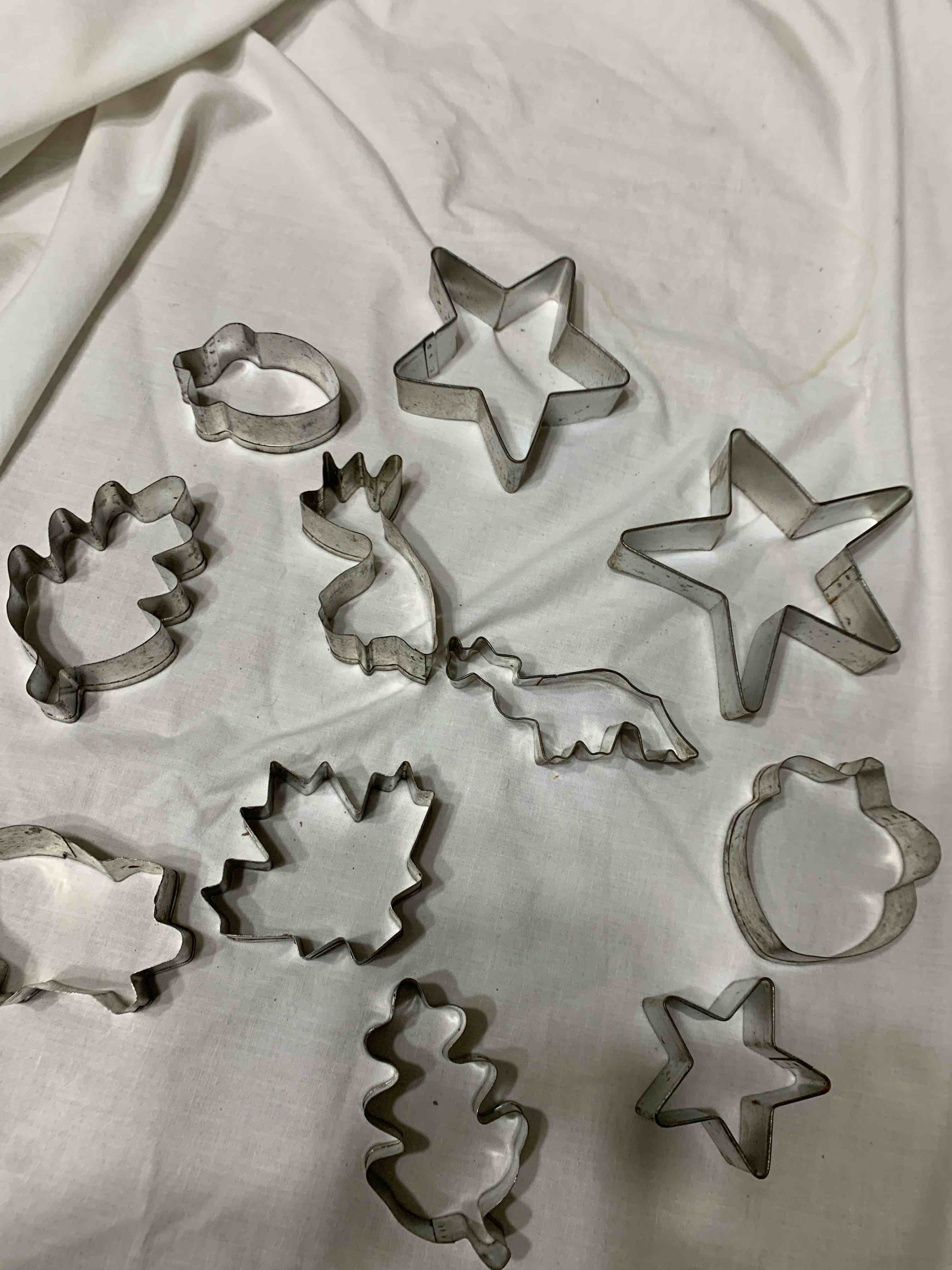 Condition photo showing Good Condition for Lot of 11- Metal Cookie Cutters 