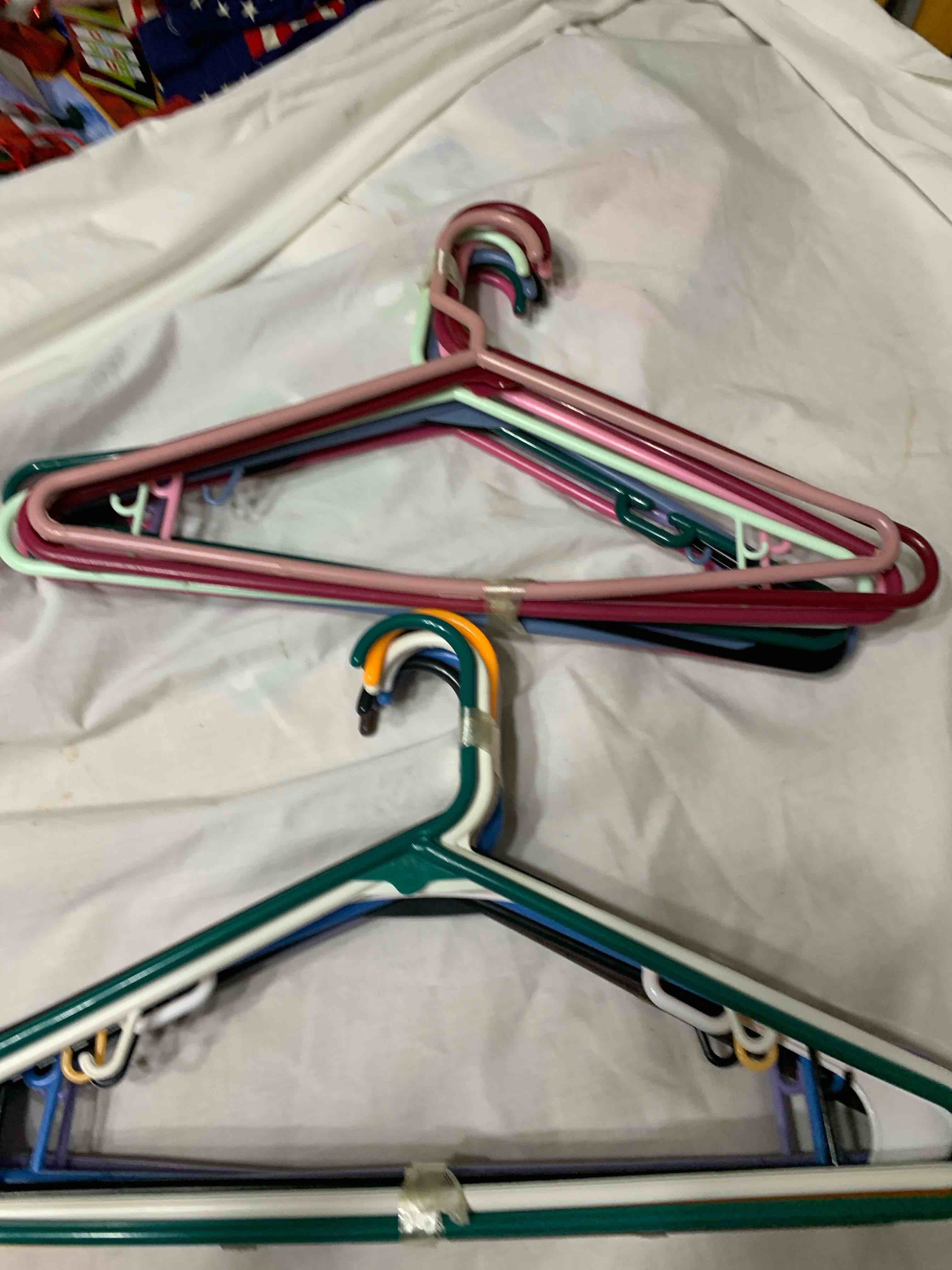 Lot of 20 Plastic Clothes Hangers 