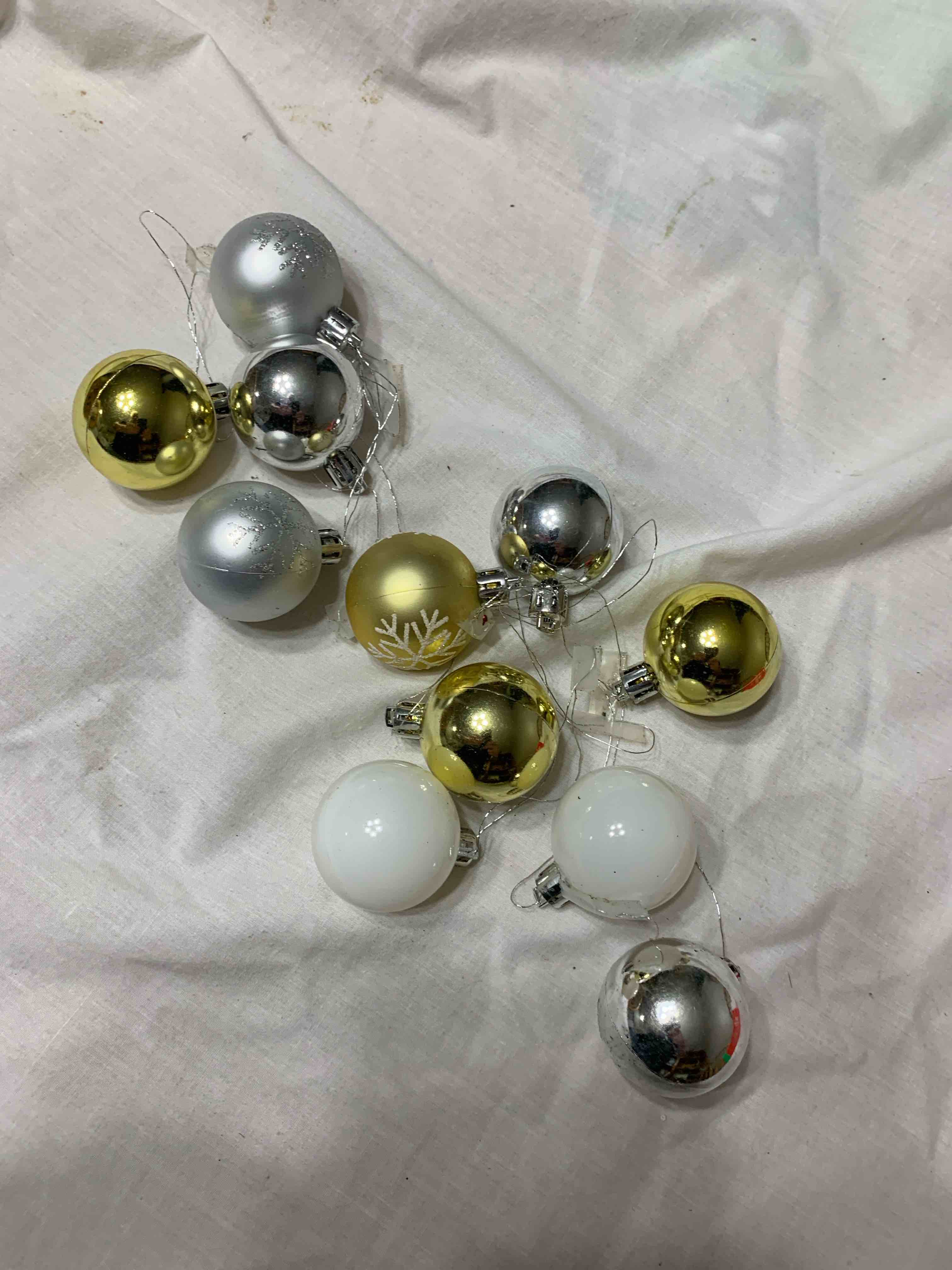 11 Small Glass Ornaments 