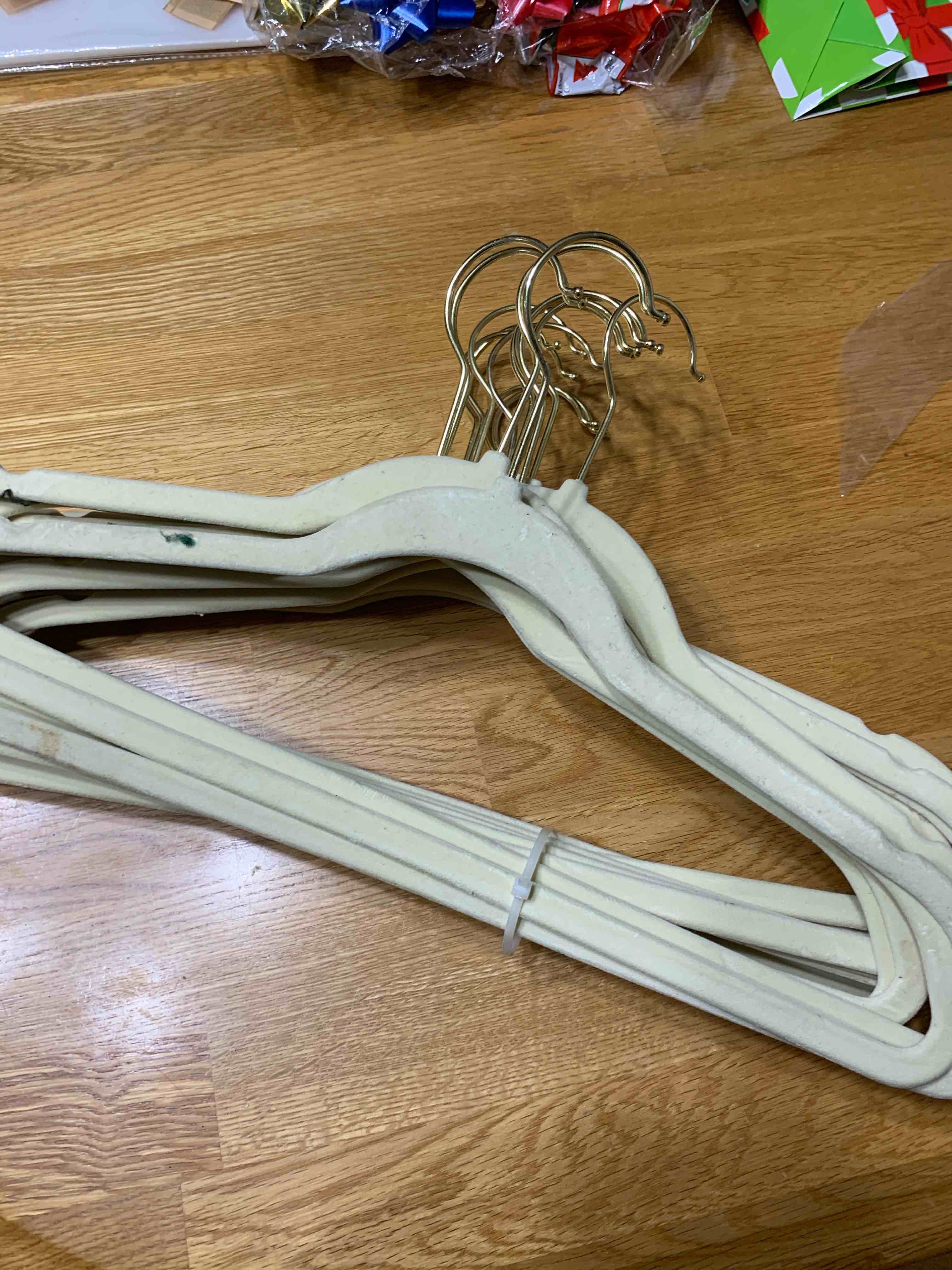 Lot of 15 Felt Covered Clothes Hangers 